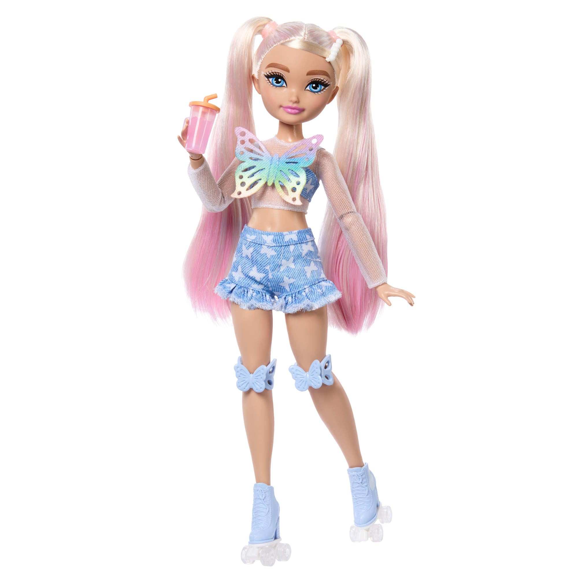Barbie Dream Besties Malibu Roller Skate Doll & Accessories - Posable Fashion Doll for Kids