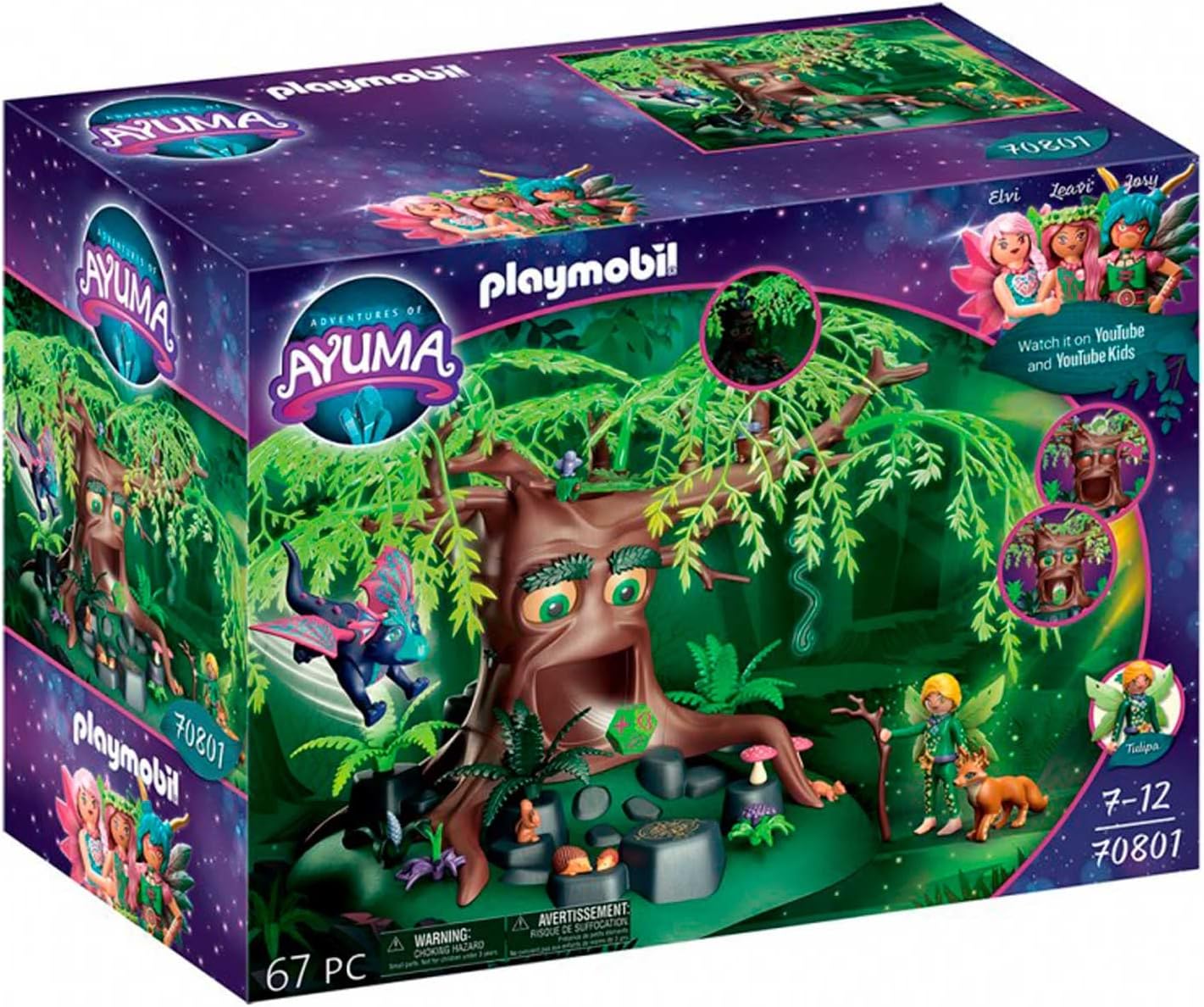 PLAYMOBIL Adventures of Ayuma Tree of Wisdom 70801 - 67-Piece Fairy Playset for Ages 7+