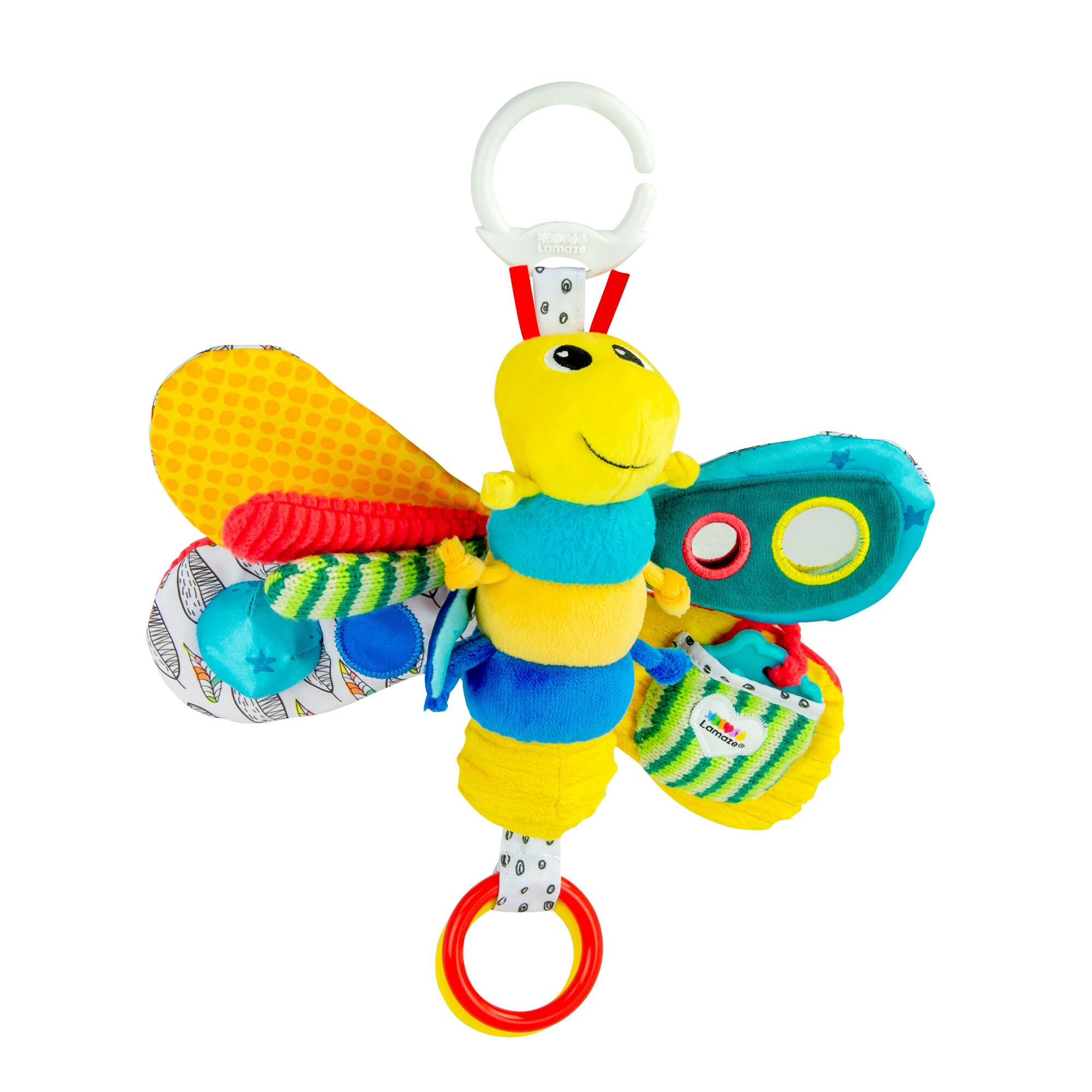 Lamaze Freddie the Firefly - Sensory Toy for Babies 0-12 Months with Teether & Crinkle Wings