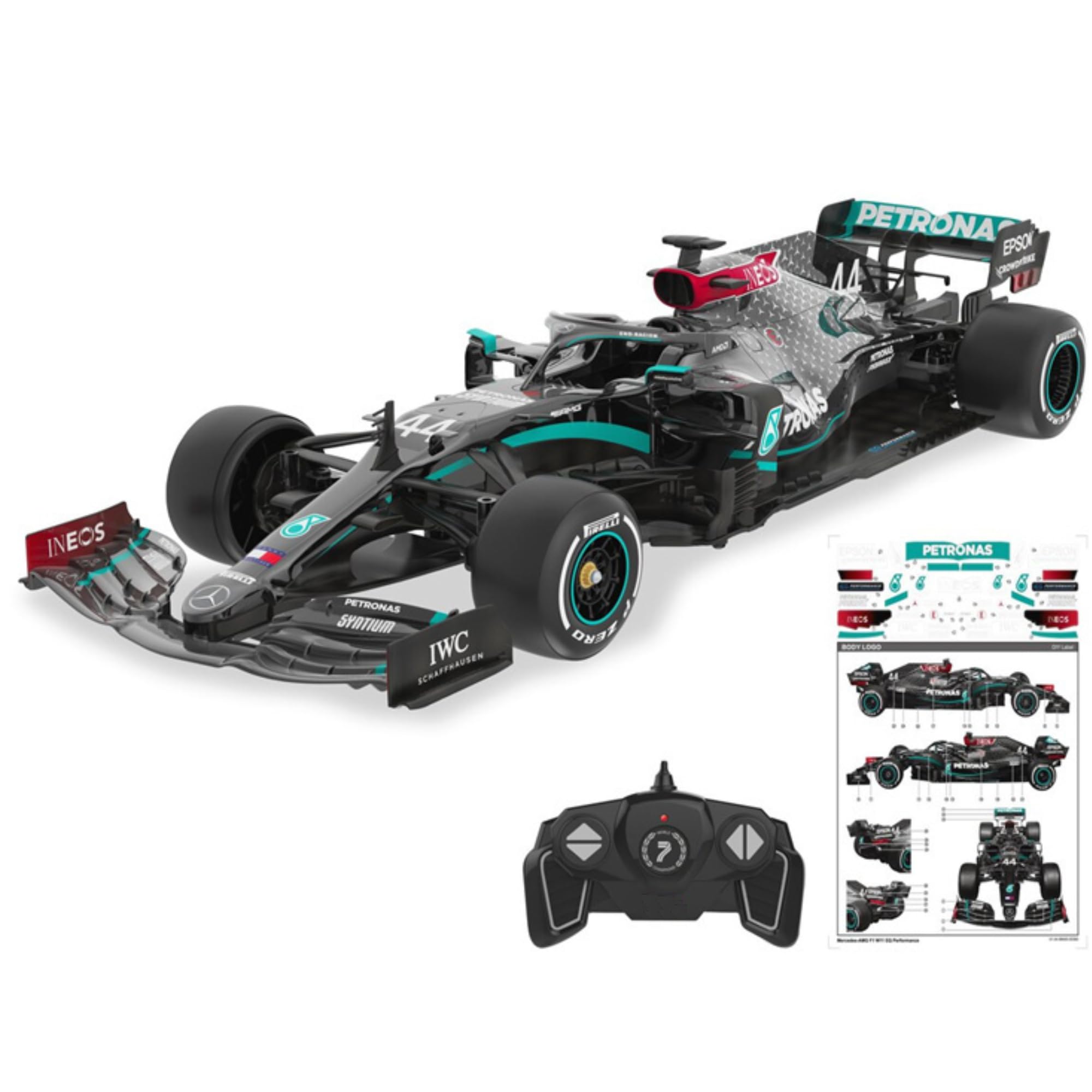 Mercedes AMG F1 W11 EQ RC Car (1:18) - 2.4GHz Remote Control, Lewis Hamilton & George Russell Edition
