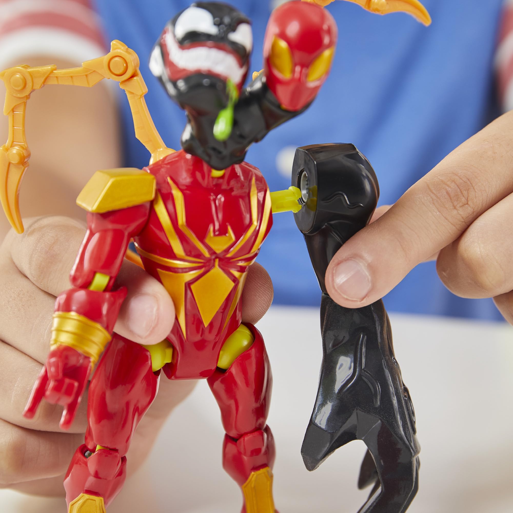 SPIDER-MAN MixMashers Iron Spider & Venom Mix-and-Match Action Figure