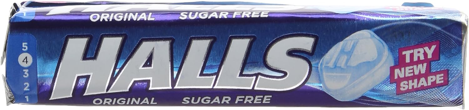 HALLS Sugar Free Menthol Action Original Throat Lozenges (32g x 20 Bulk Box)