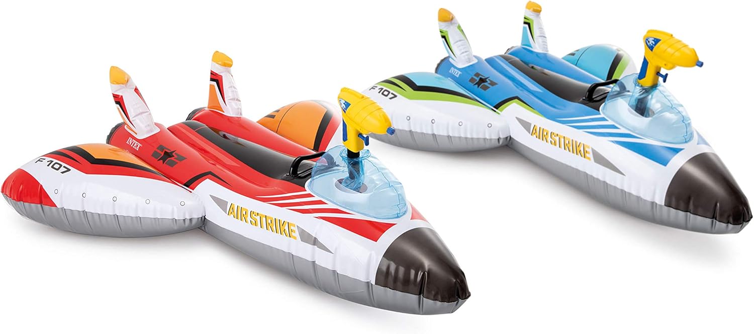 Intex 57536NP Water Gun Plane Ride-On - Inflatable Outdoor Water Toy for Kids