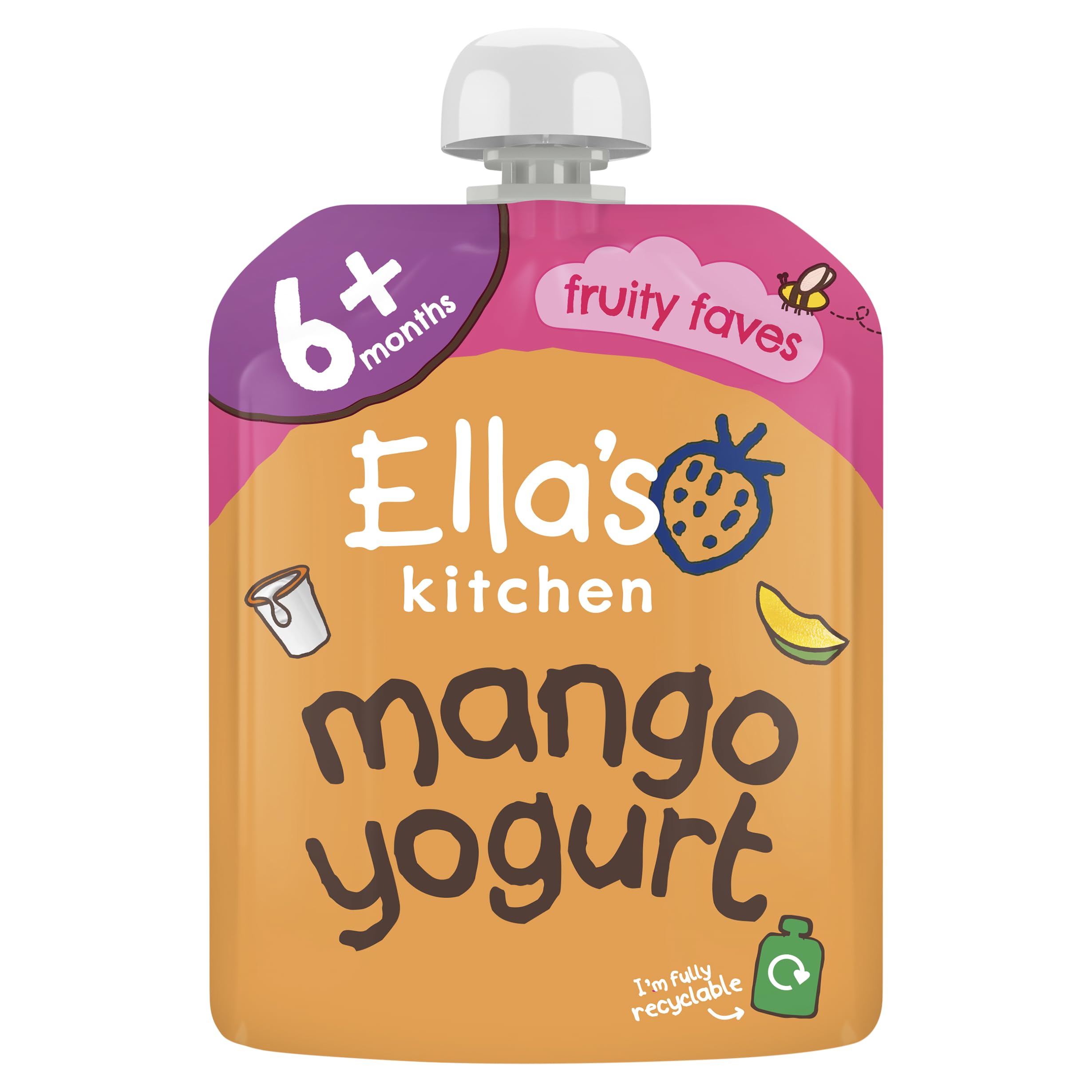 Ella's Kitchen Organic Mango Greek Style Yoghurt 6+ Months, 90g