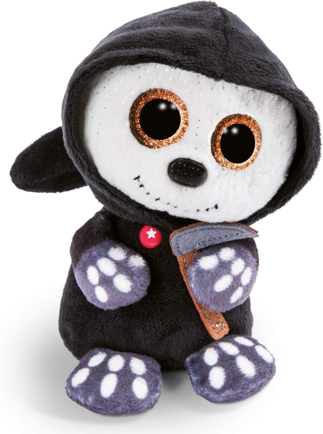 Nici Glubschis Cuddly Soft Toy - Grim Reaper Sanito Halloween Plush, Black