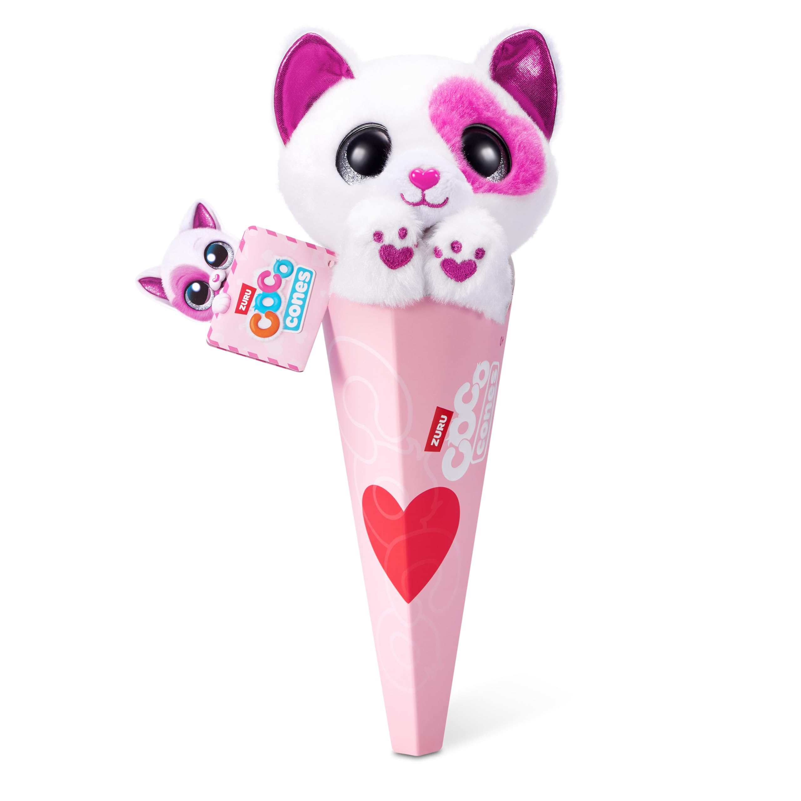 Coco Cones Valentines Plush Toys - Adorable Cuddly Companions with Sequin Eyes