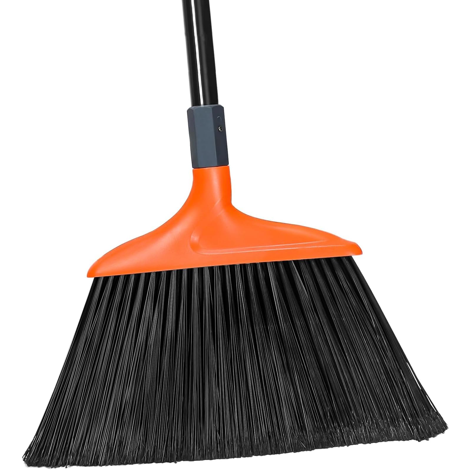 TreeLen Heavy-Duty Angle Broom - 14.5" Wide Long Handle Broom for Garages, Driveways & Outdoor Cleaning