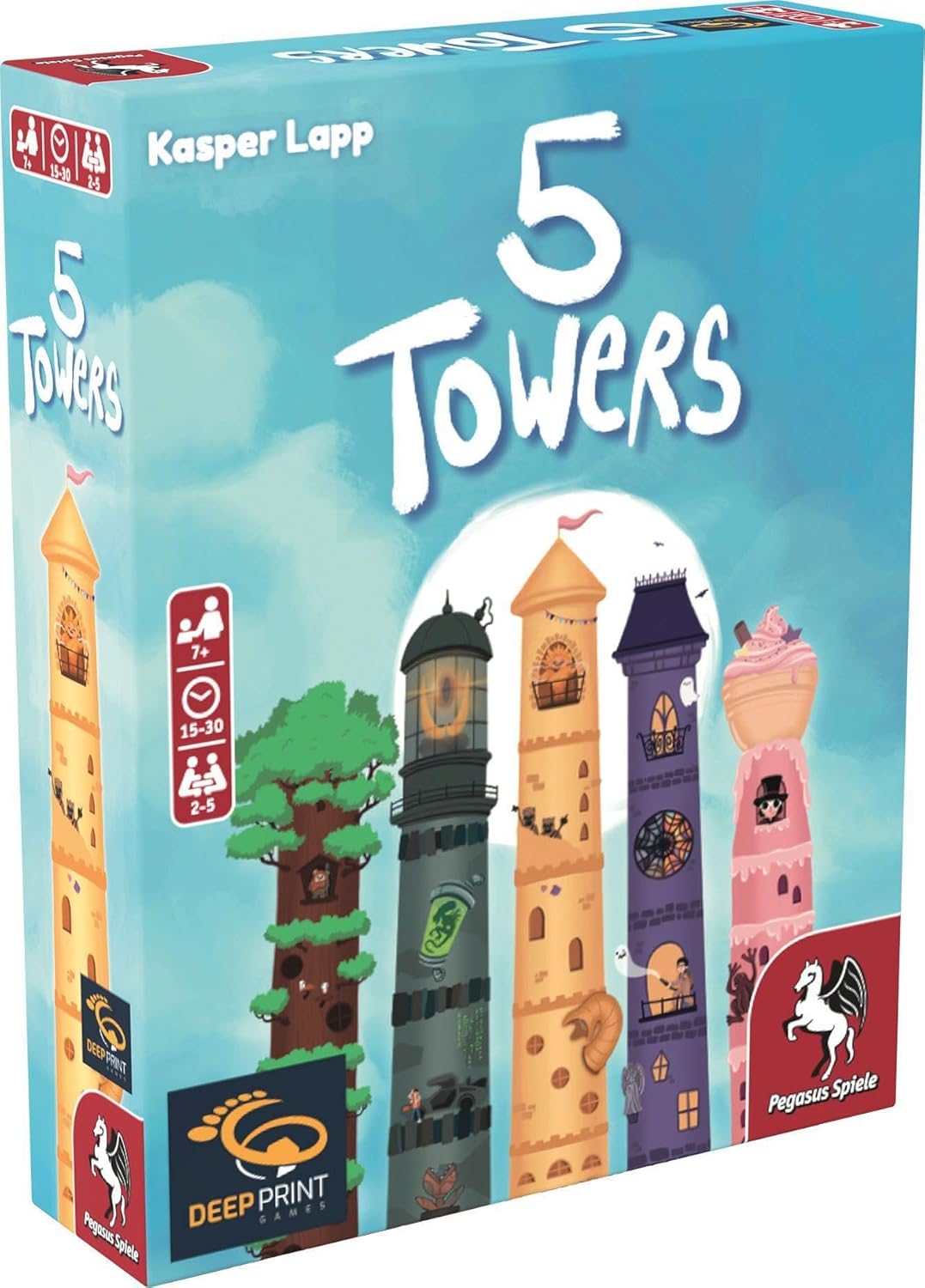Pegasus Spiele 5 Towers Board Game (English Edition)