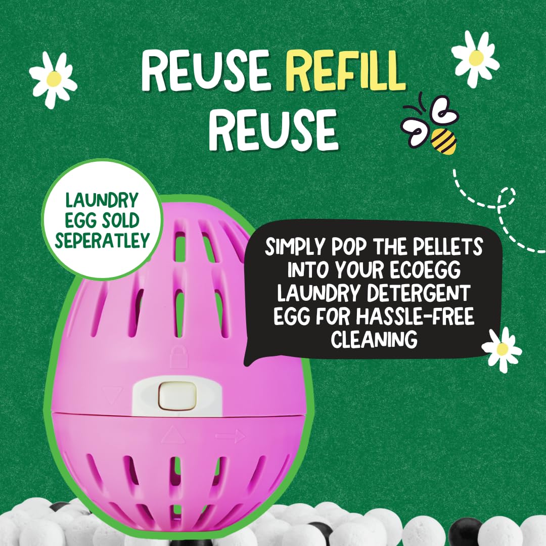 Ecoegg - Bio Detergent Refill Pellets (130g, 50 Washes, Pink Paradise Fragrance)