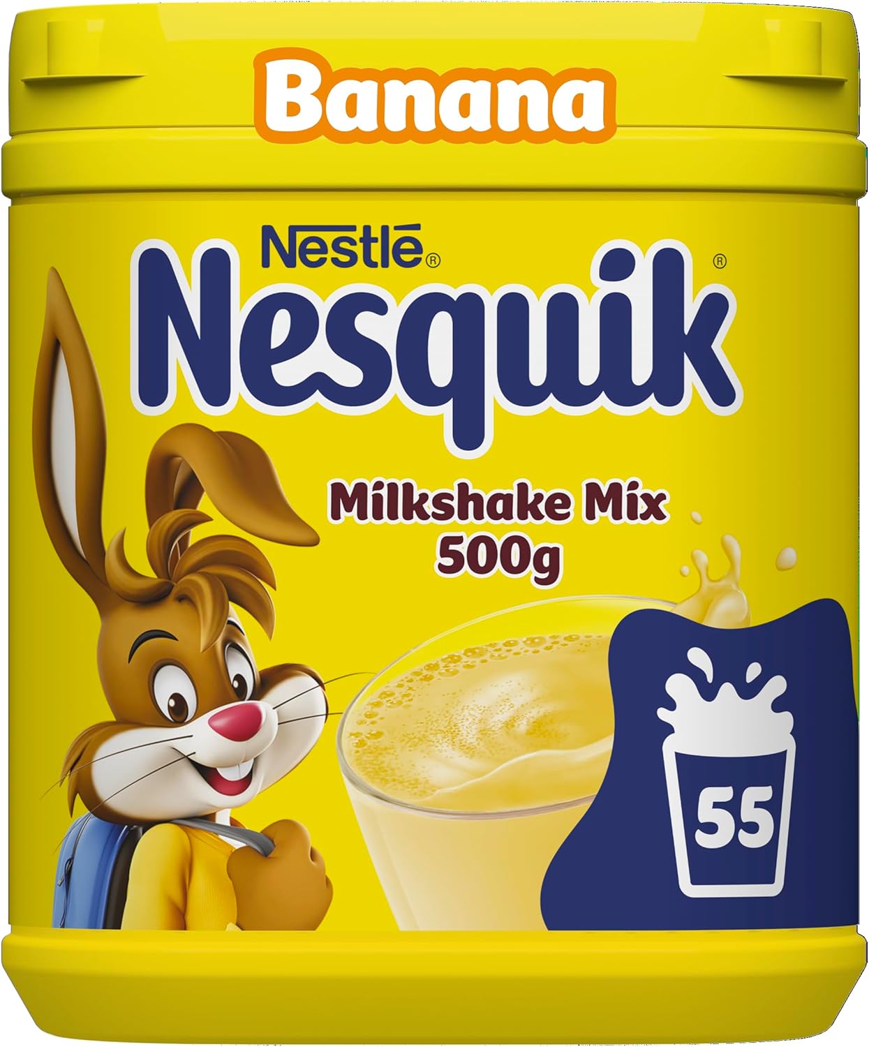 Nesquik Banana Milkshake Mix 500g - Gluten Free Powder with No Artificial Colours or Flavourings
