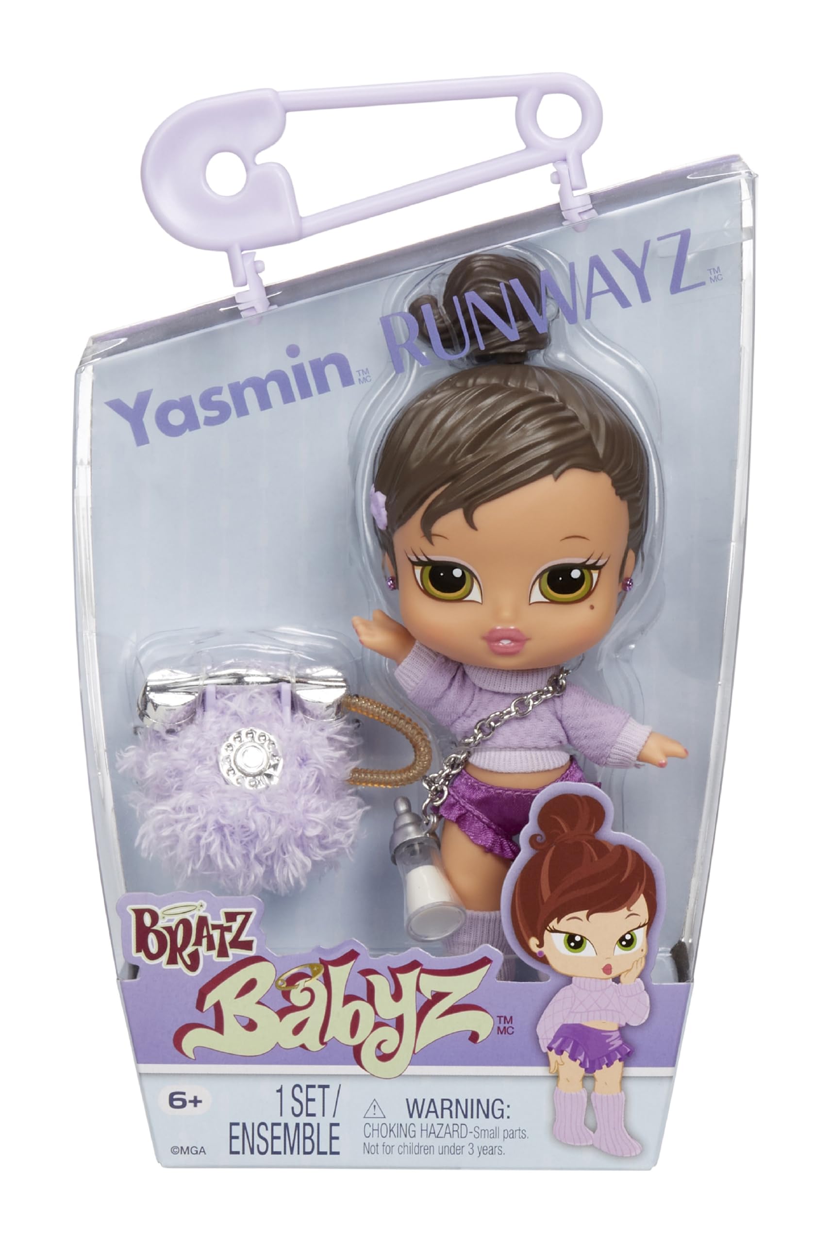Bratz Babyz Runwayz Doll - Yasmin - Collectible Fashion Doll with Outfit & Accessories