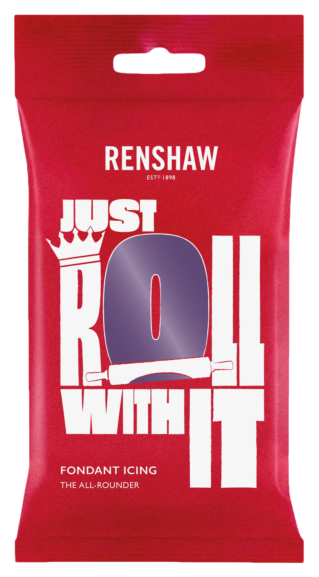Renshaw Deep Purple Just Roll With It Fondant Icing, 250g