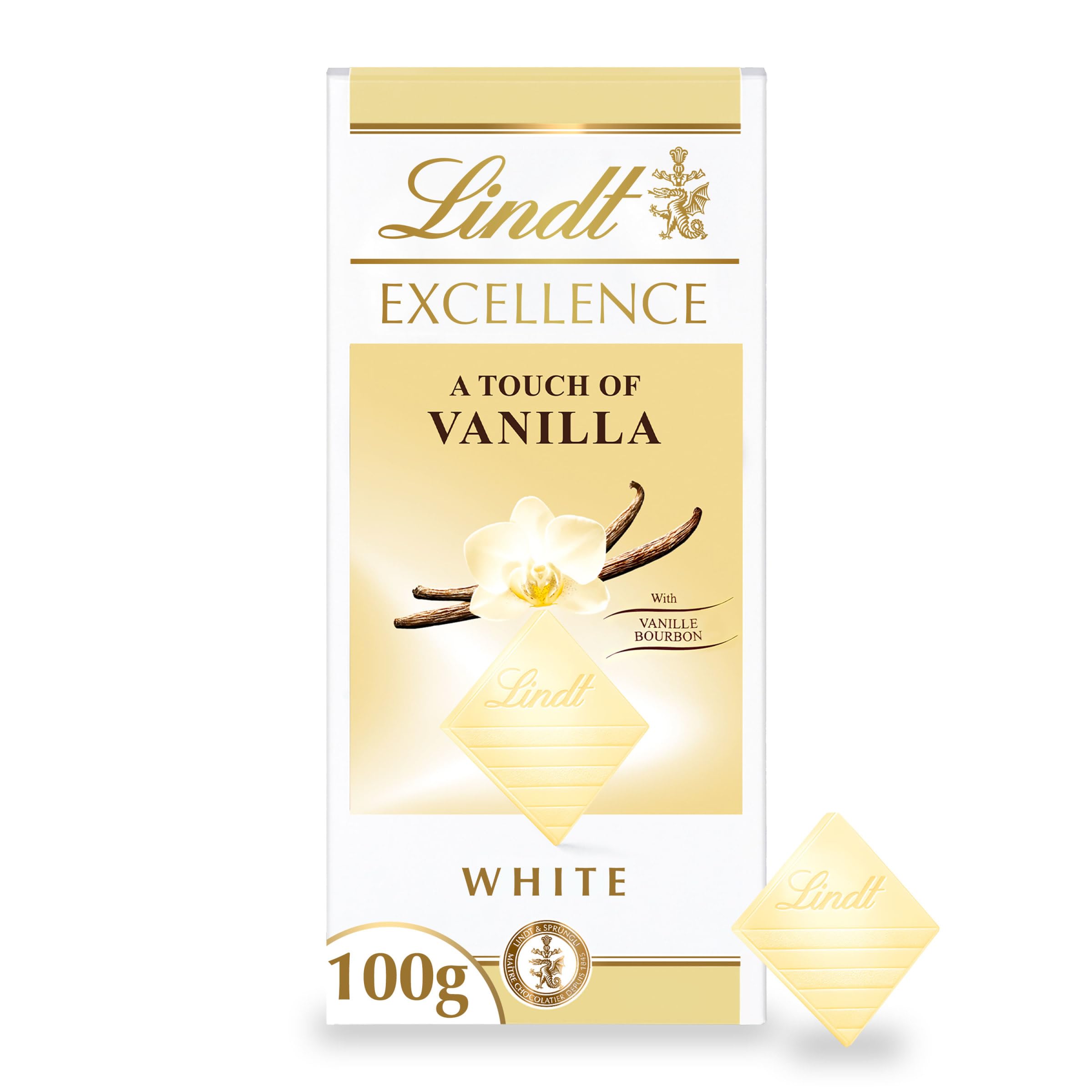 Lindt EXCELLENCE White Chocolate Bar with Madagascan Vanilla - 100g