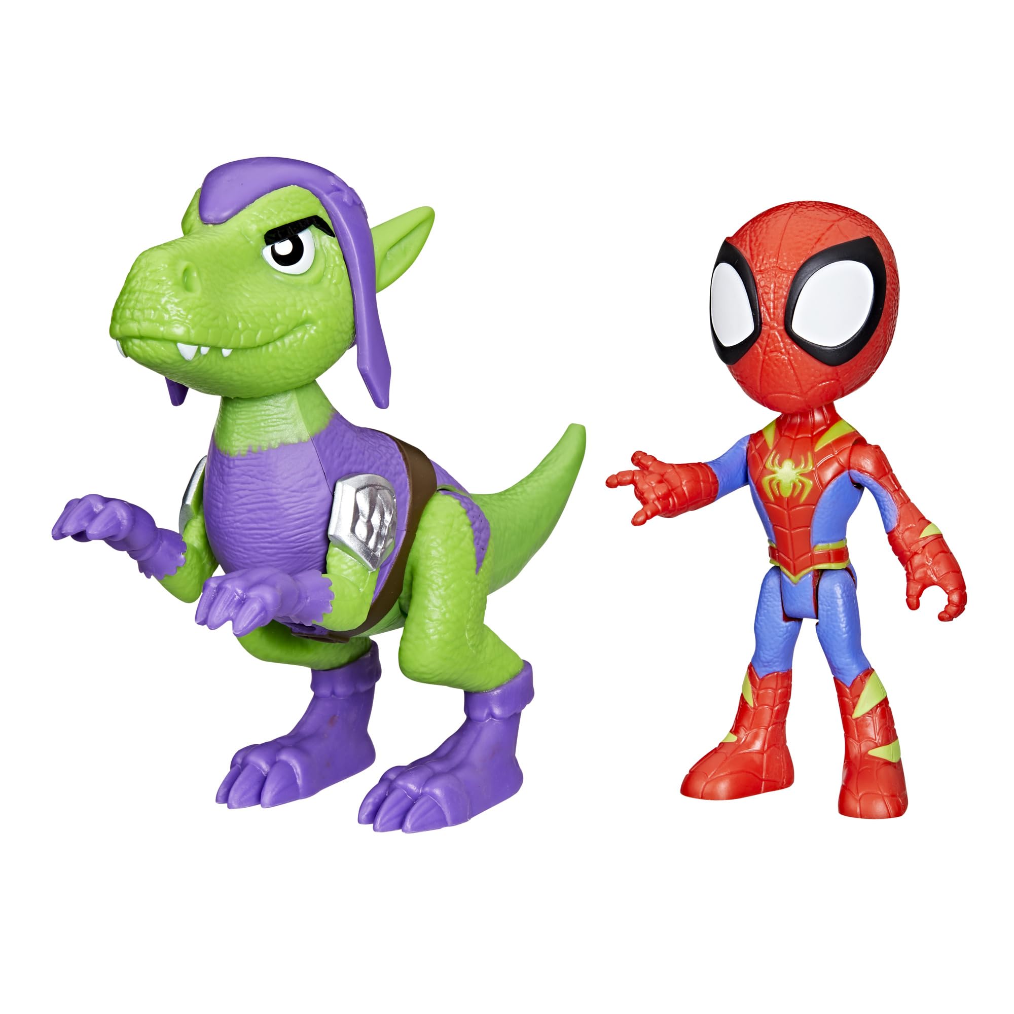 Marvel Spidey and His Amazing Friends Dino-Webs Spidey & Goblin Raptor Action Figure Set