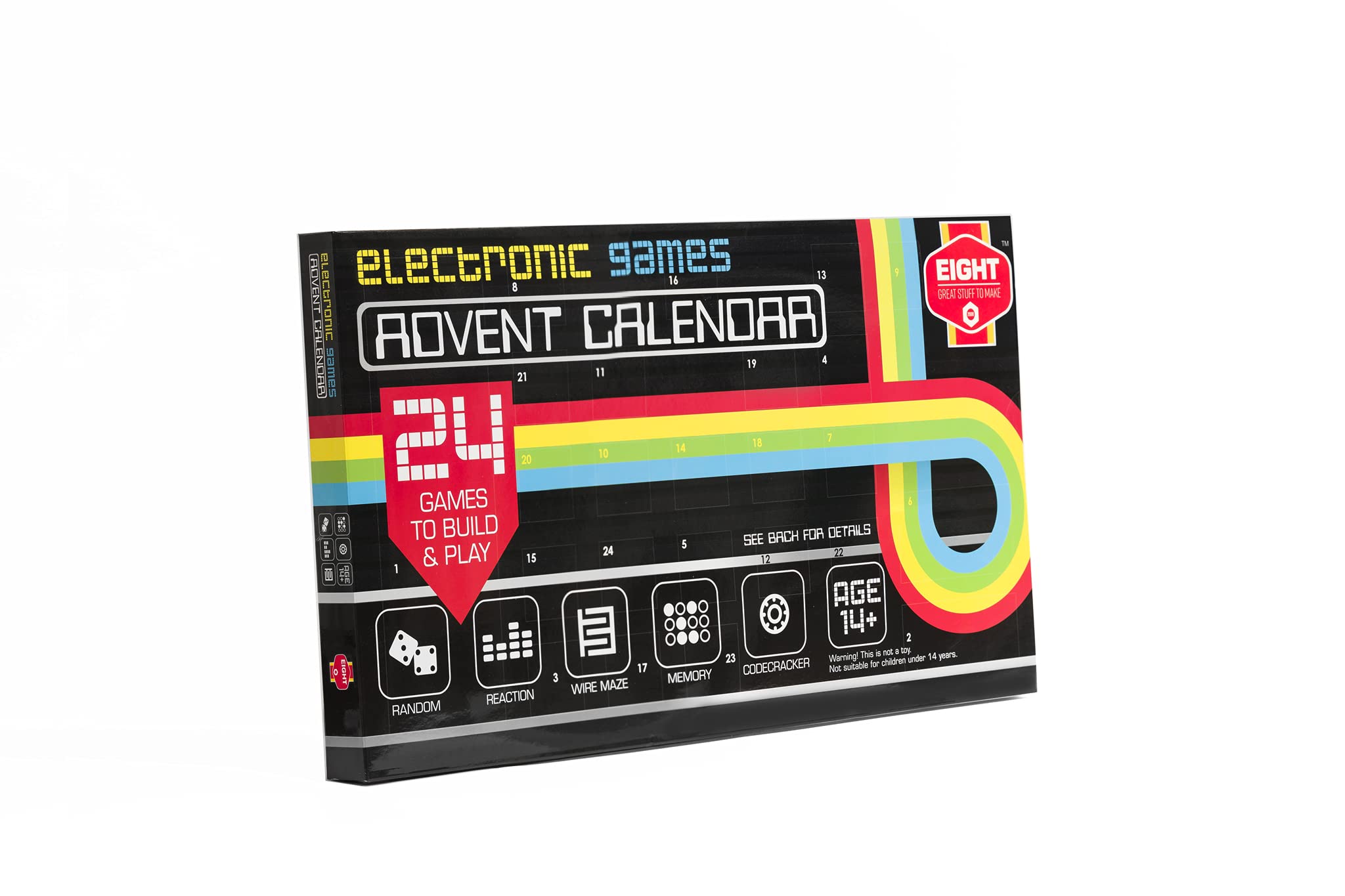 EIGHT Advent Calendar Kit - Build Your Own Electronic Games (Ages 14+)