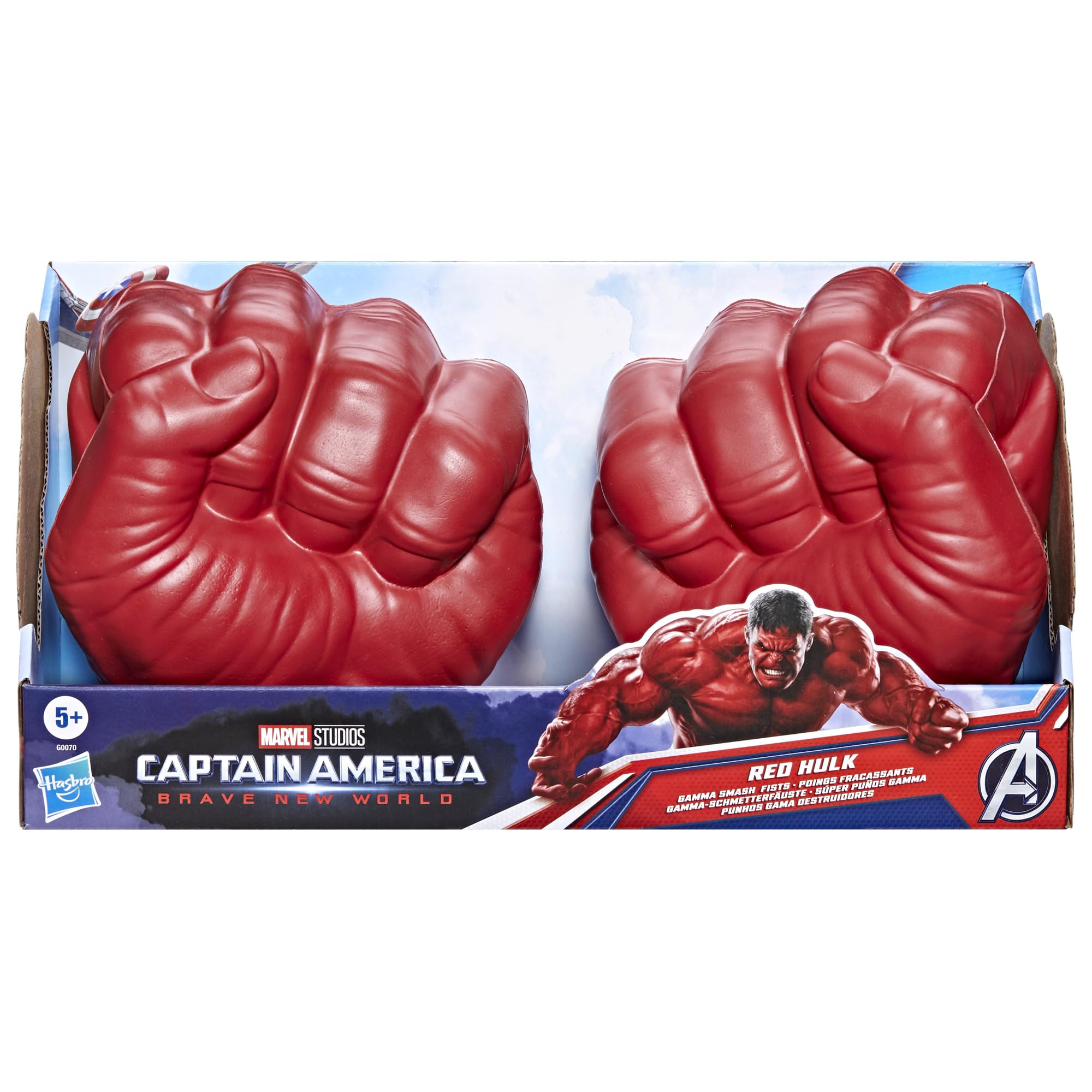Marvel Red Hulk Gamma Smash Fists Role Play Toy for Kids