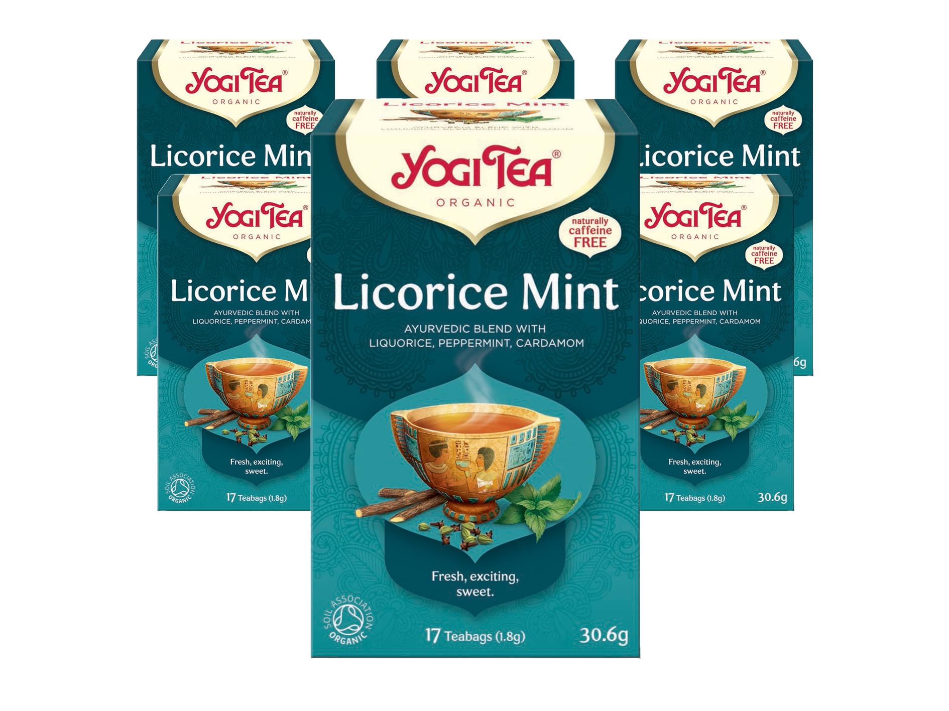 YOGI TEA - Liquorice Mint Organic Spice & Herbal Tea, Caffeine Free, 102 Tea Bags