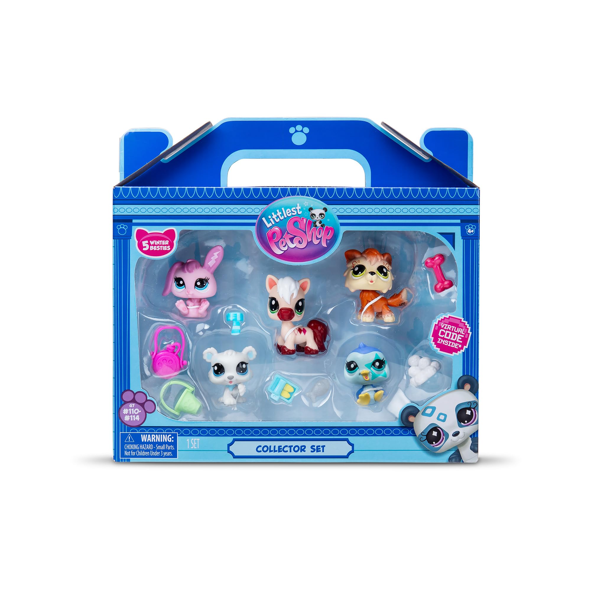 Littlest Pet Shop Bandai Series 2 Winter Besties 5-Pack - Collectible Bobble Head Pets for Kids