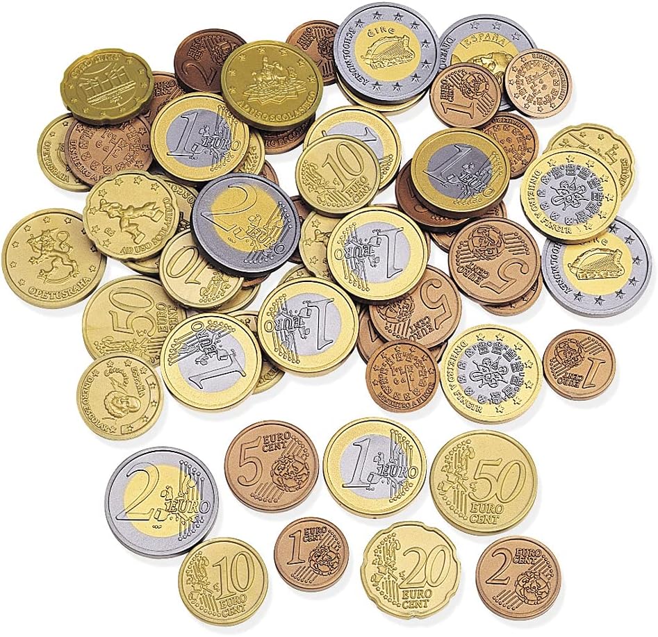 Learning Resources Euro Coins Set - 100 Piece Educational Toy for Money Maths
