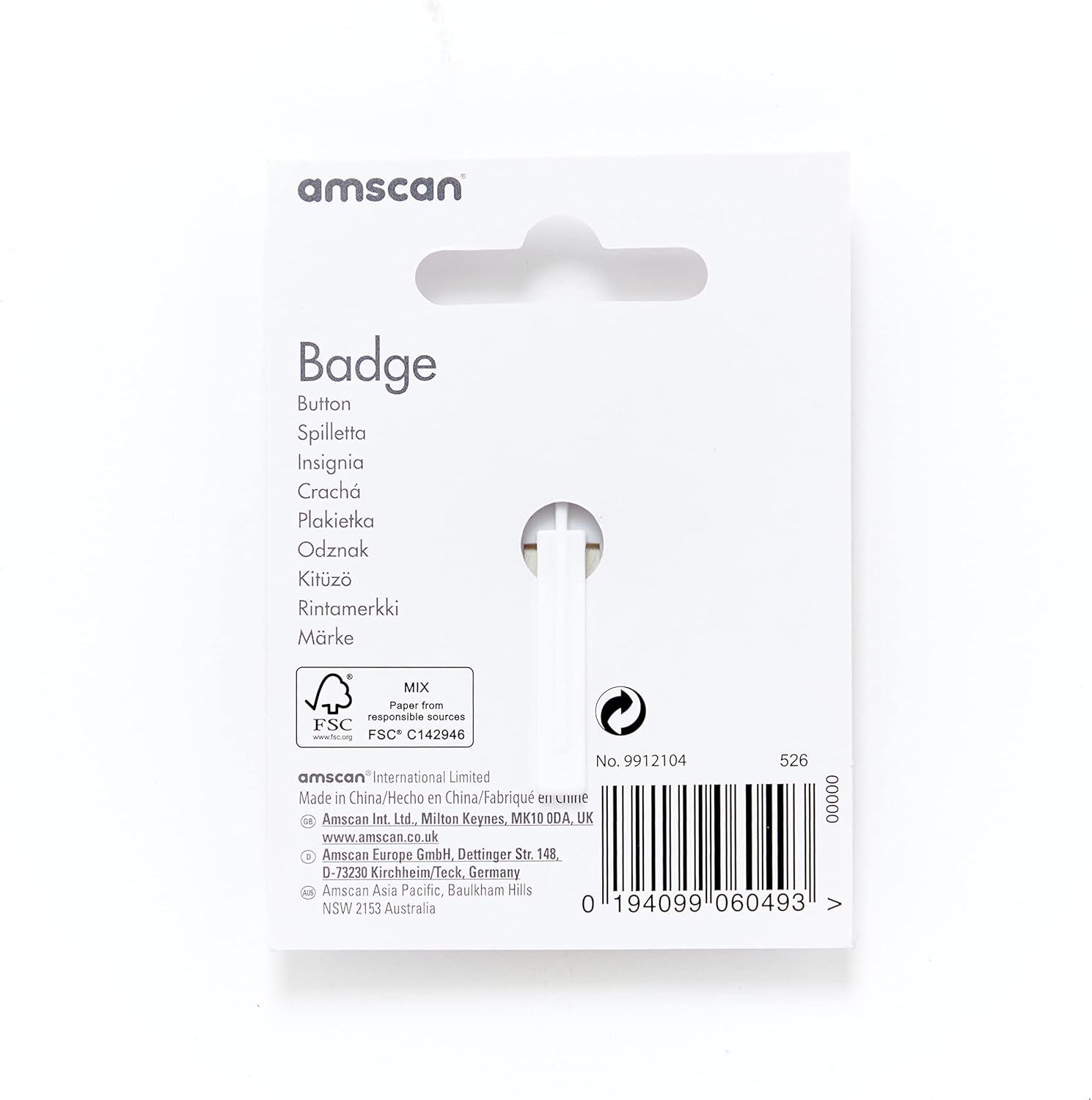 Amscan It's My Birthday Hero Blue Badge