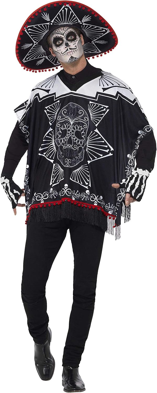 Smiffys Day of the Dead Bandit Costume - Adult One Size