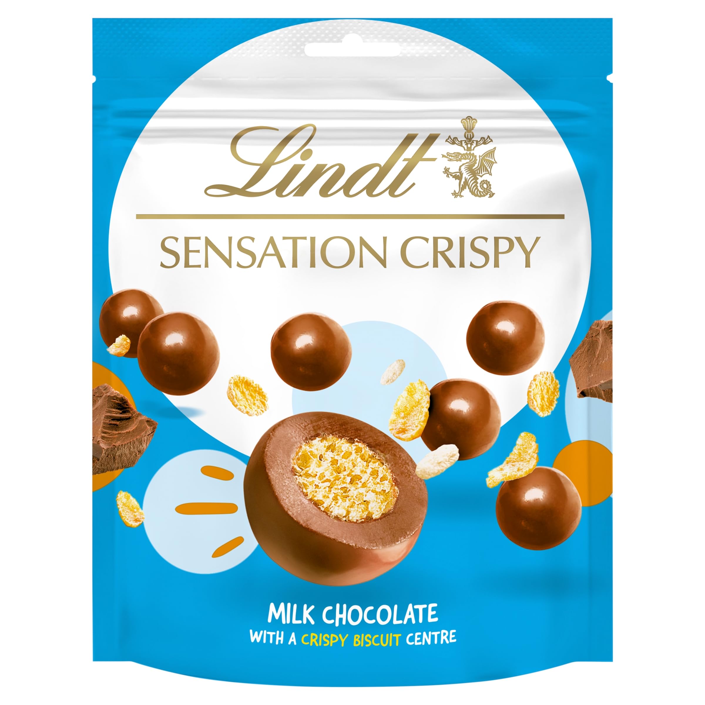 Lindt Crispy Sensation Milk Chocolate Pouch 140g