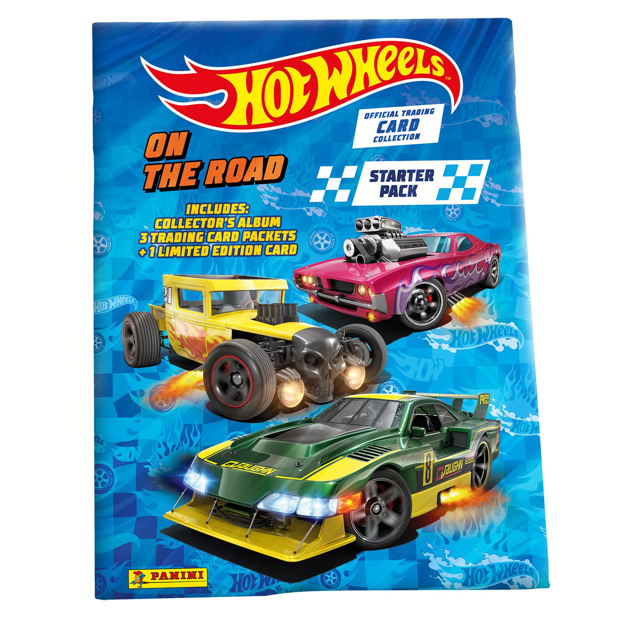 Panini Hot Wheels On The Road Trading Card Collection - Starter Pack
