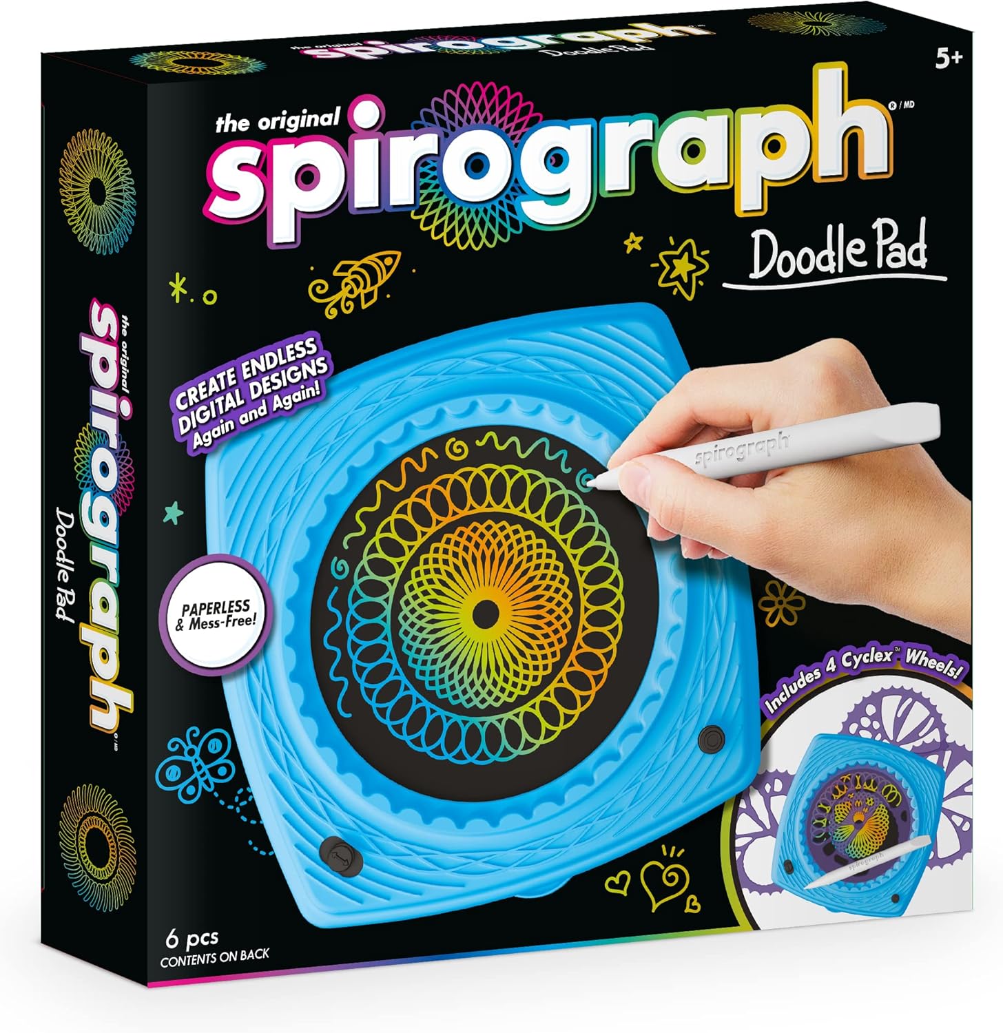 Spirograph Electronic Doodle Pad - Draw & Erase Multicolour Designs