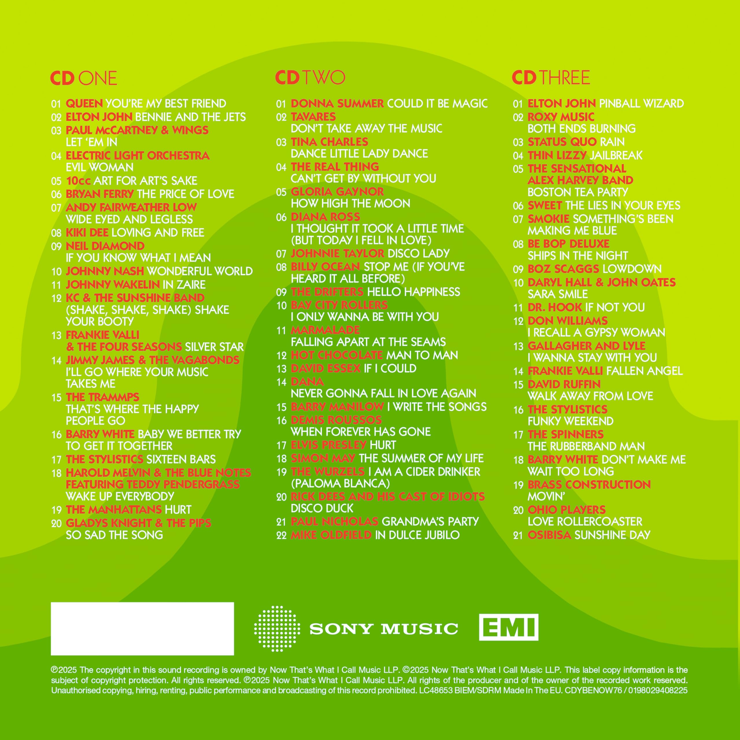 NOW Music Yearbook Extra 1976 – 3CD