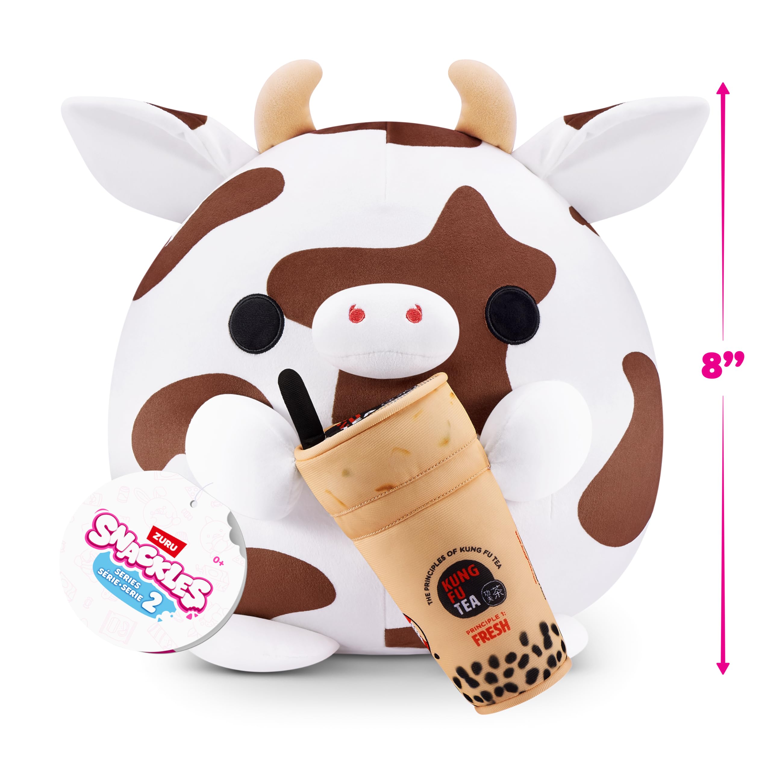 Snackles Series 2 Wave 2 - Cow Snack Swap 20 cm Super Soft Plush Collectible