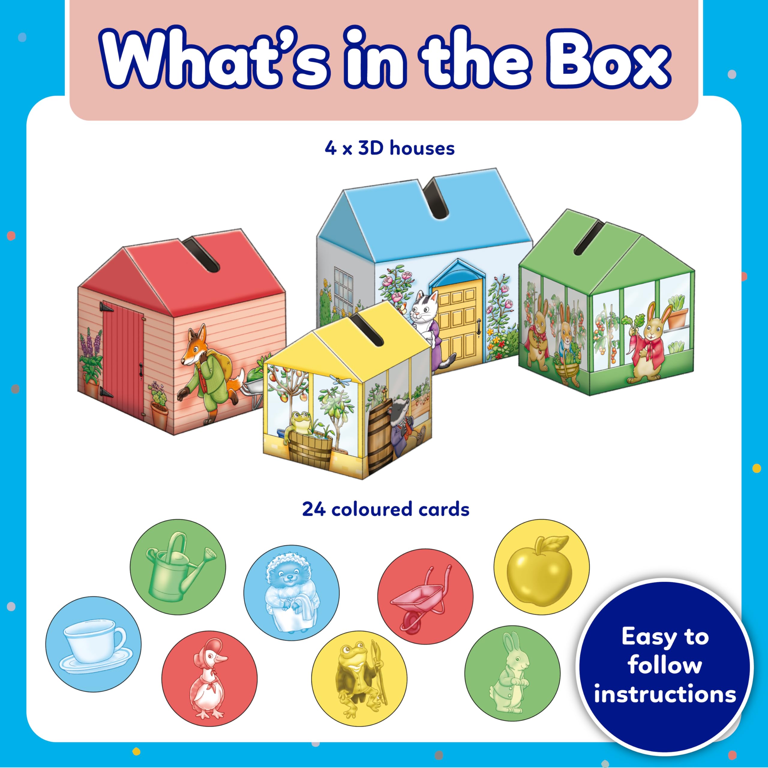 Orchard Toys Peter Rabbit Posting Game - 3D Matching & Colour Recognition Game for Toddlers