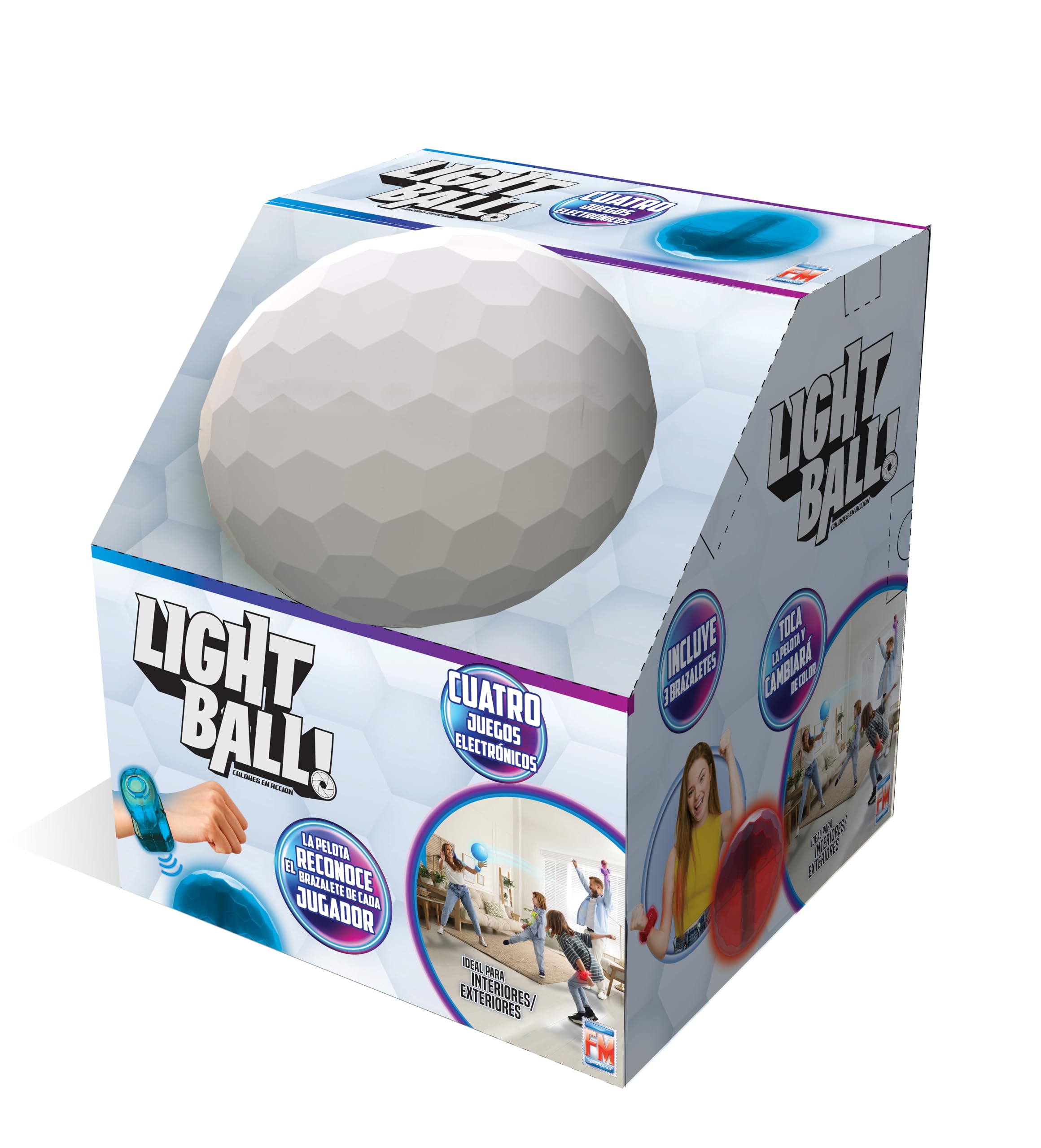 Glow Ball - 4-in-1 Colour Changing Interactive Game with Light-Up Wristbands