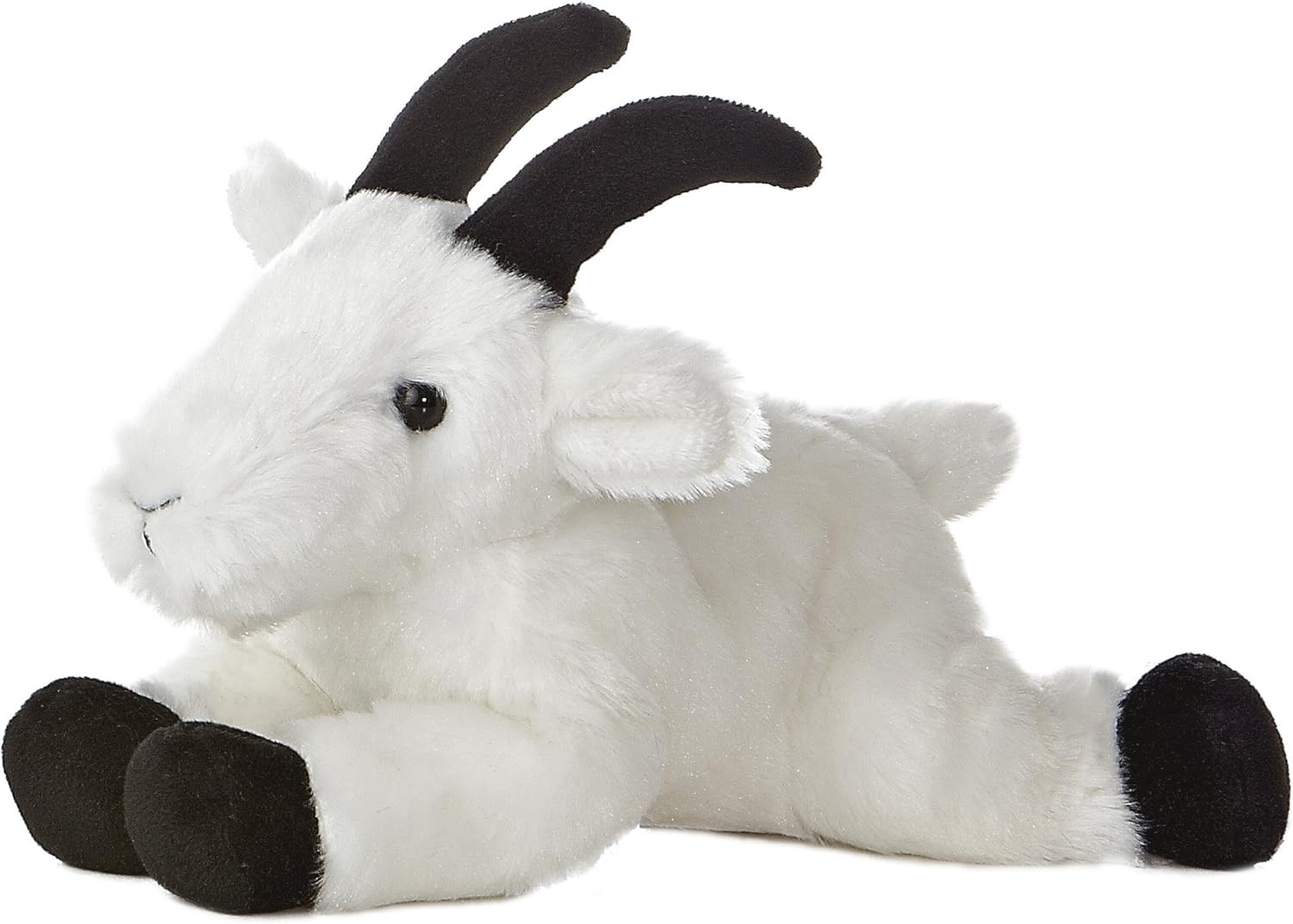 Aurora Mini Flopsie Goat - Soft Plush Toy, 8 Inch White Stuffed Animal