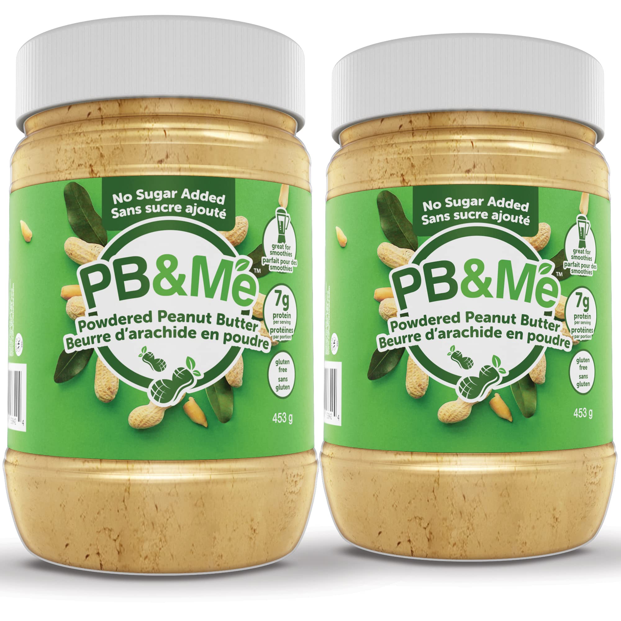 PB&Me Powdered Peanut Butter, No Sugar Added, Gluten-Free, 0.906 kg 2-Pack