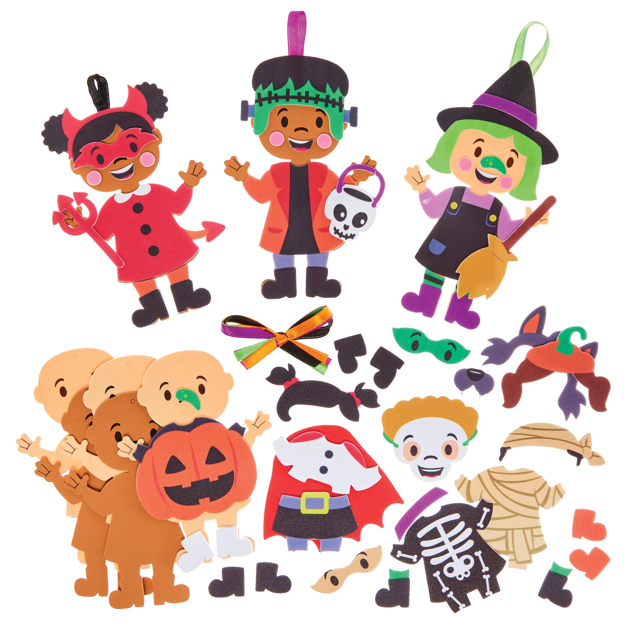 Baker Ross FX636 Halloween Costume Craft Kit - Pack of 8 Foam Decorations