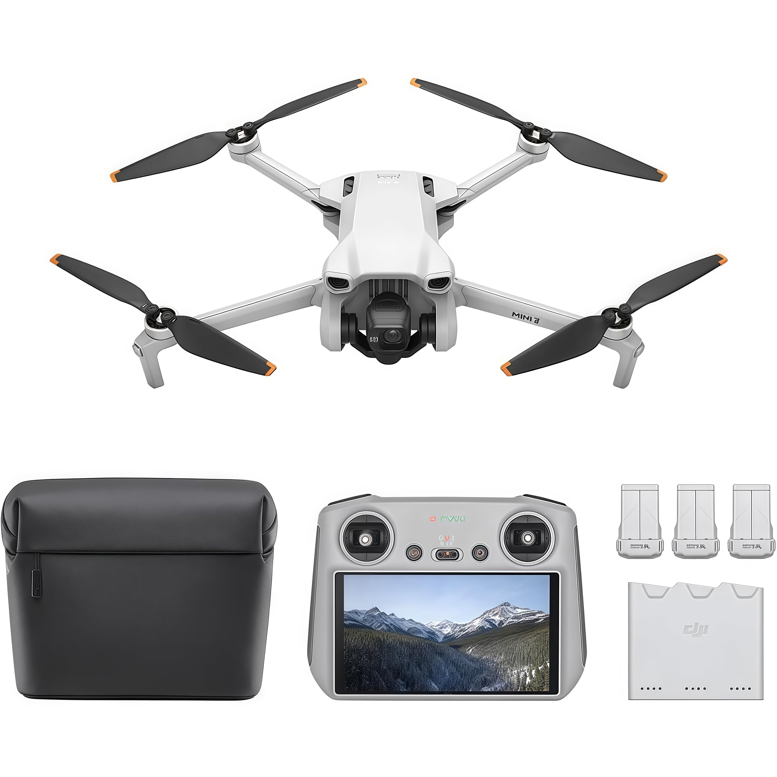 DJI Mini 3 Fly More Combo (DJI RC) – Lightweight Drone with 4K Camera, 3 Batteries, and 114-min Flight Time