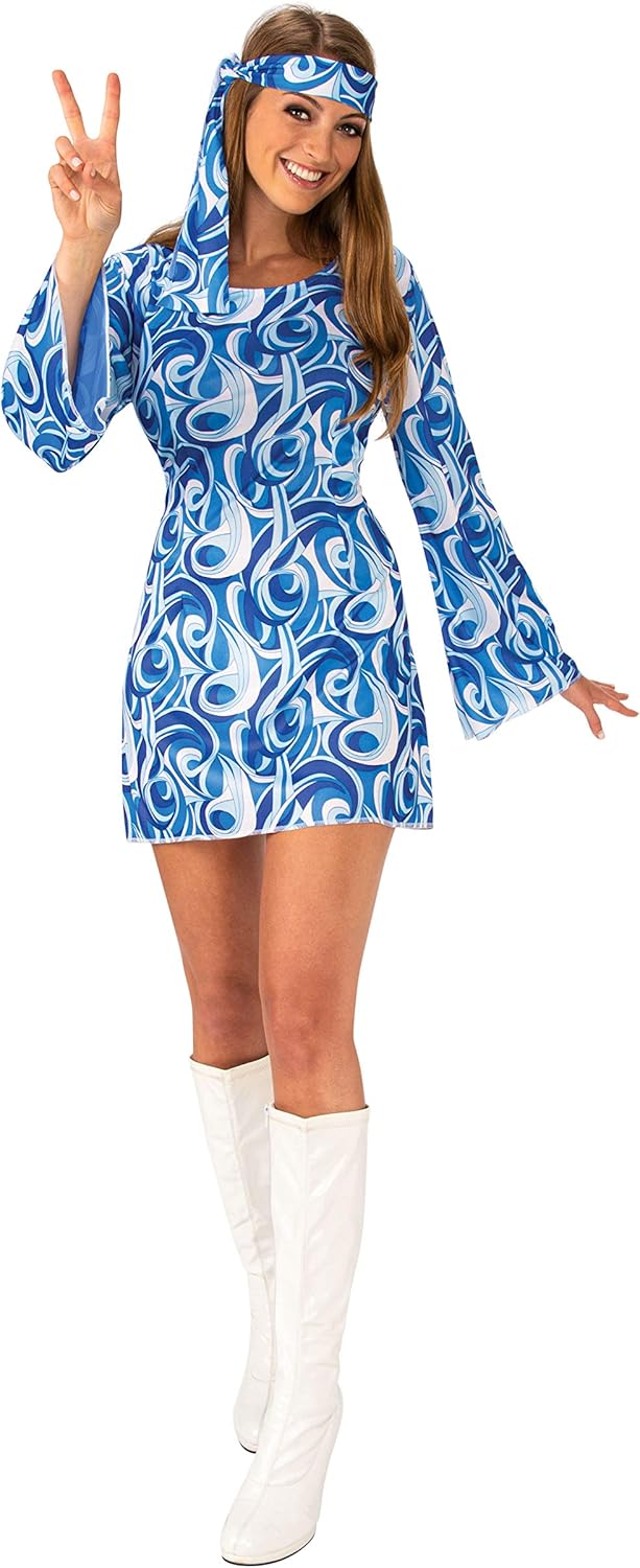 Bristol Novelty Flower Power Hippie Girl Costume - Large