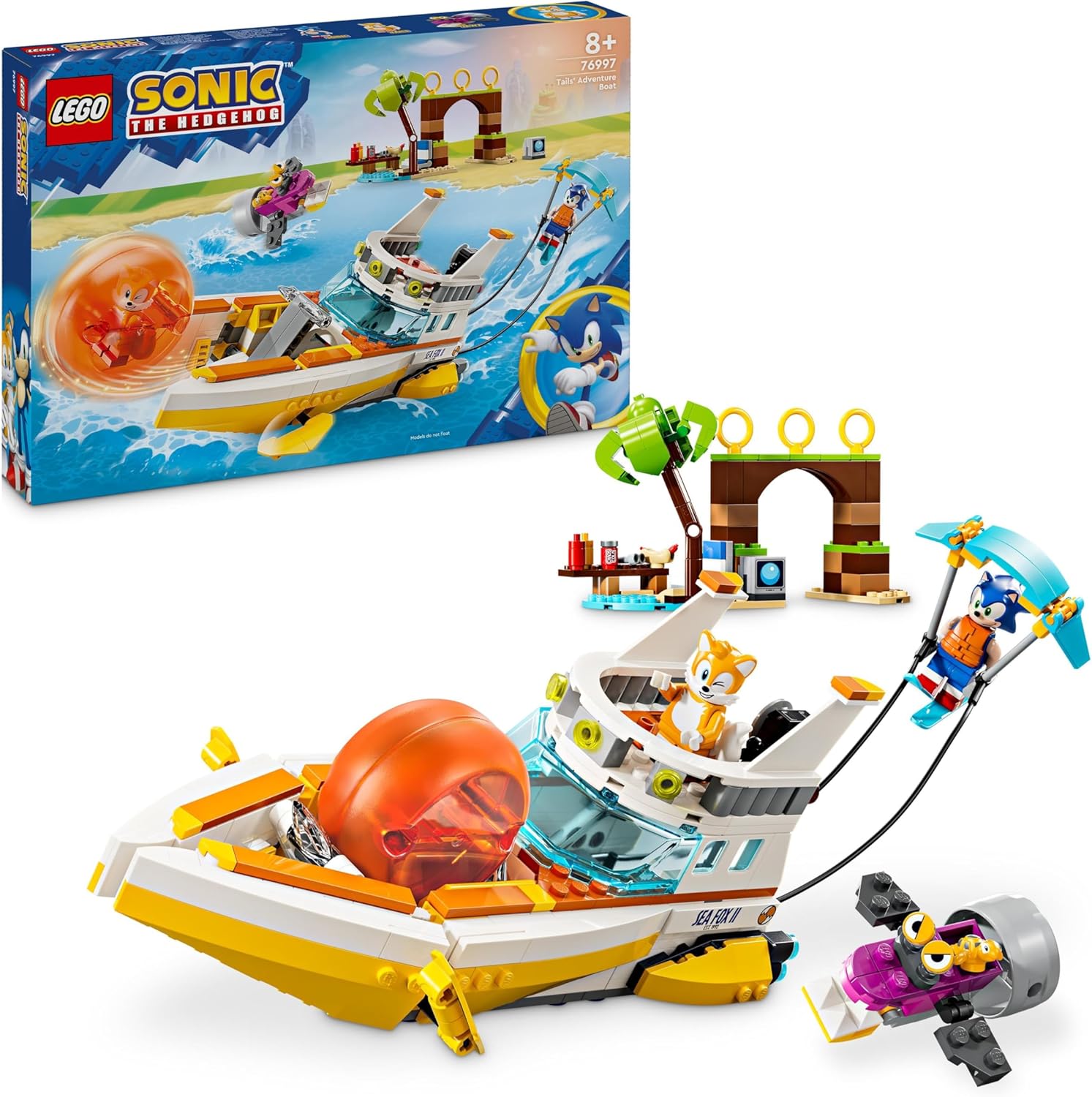 LEGO Sonic the Hedgehog 76997 Tails’ Adventure Boat Playset for 8+