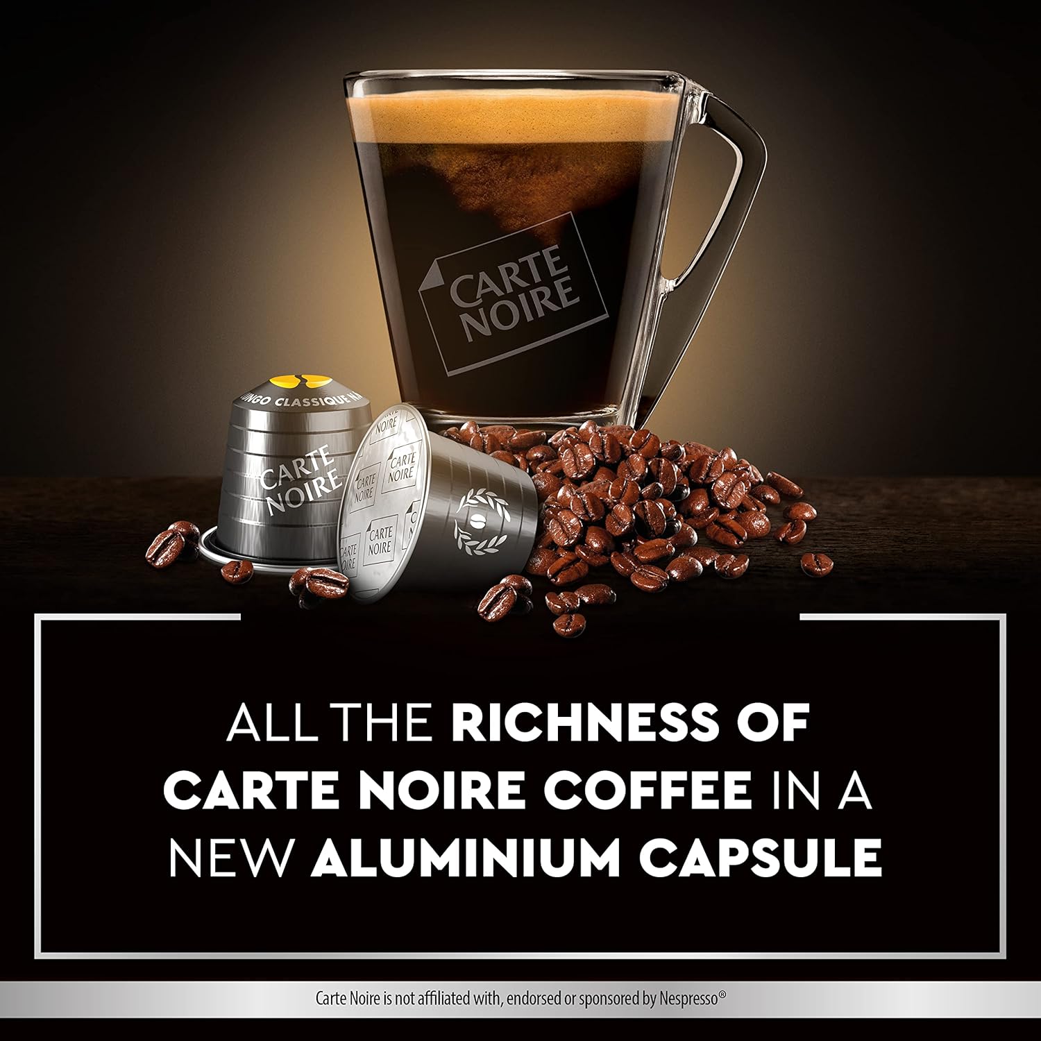 Carte Noire Espresso Lungo - 100% Arabica Nespresso Compatible Aluminium Capsules, 30 Capsules