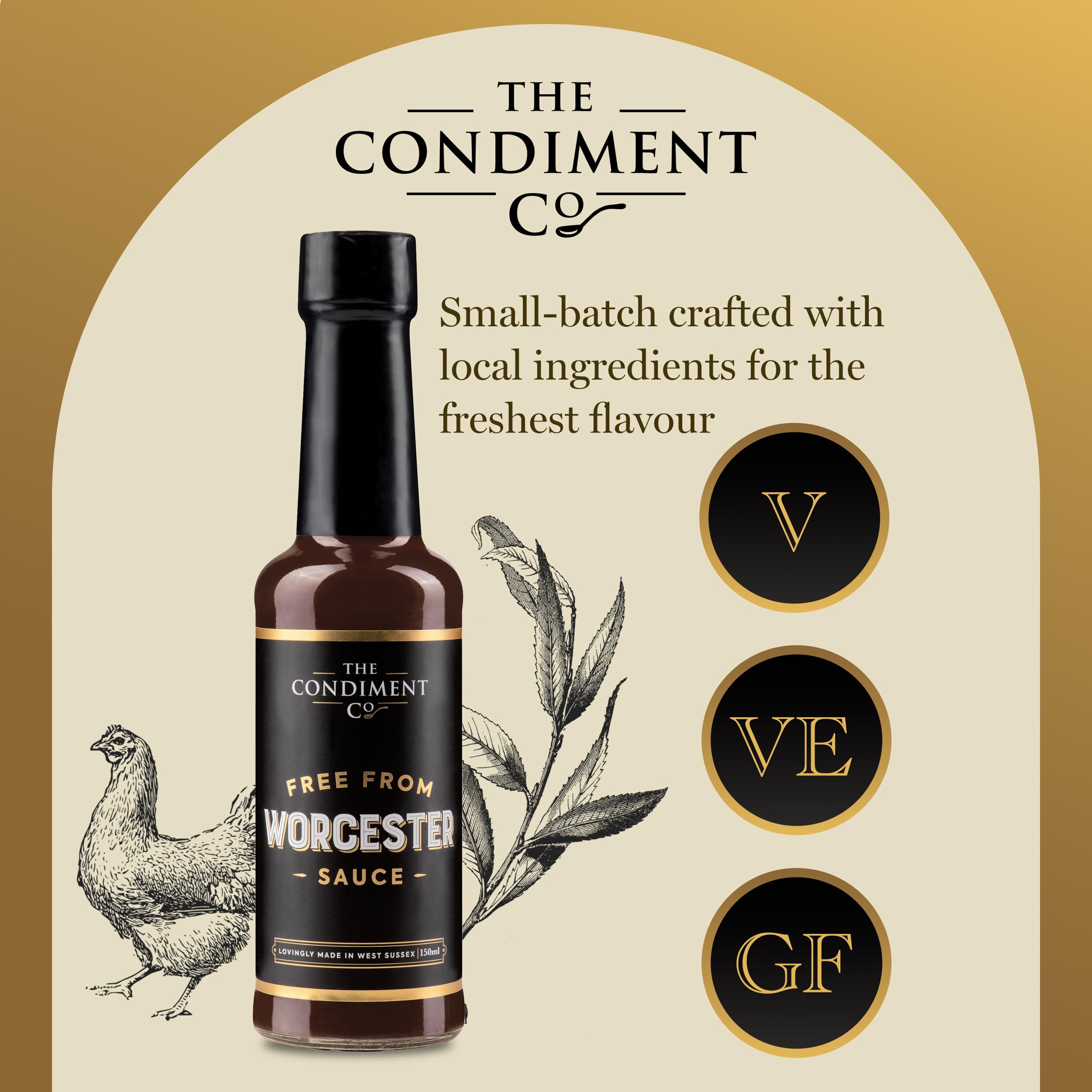 The Real Condiment Co. - Free From Worcester Sauce 155g