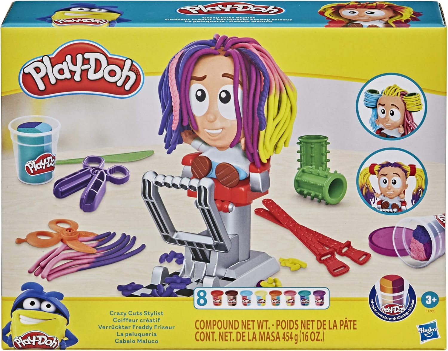 Play-Doh Crazy Cuts Stylist Hair Salon Playset for Kids 3 Years and Up