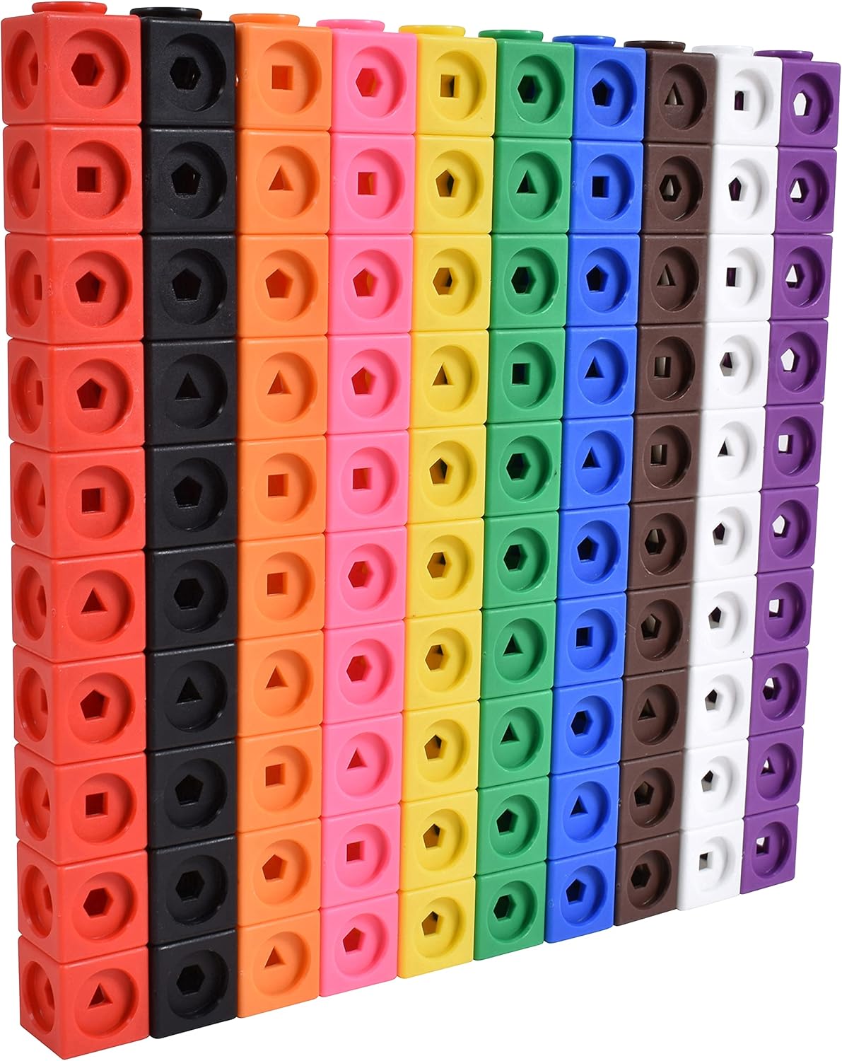 EDX Education Math Cubes - 100-Piece Linking Cube Set for Early Learning