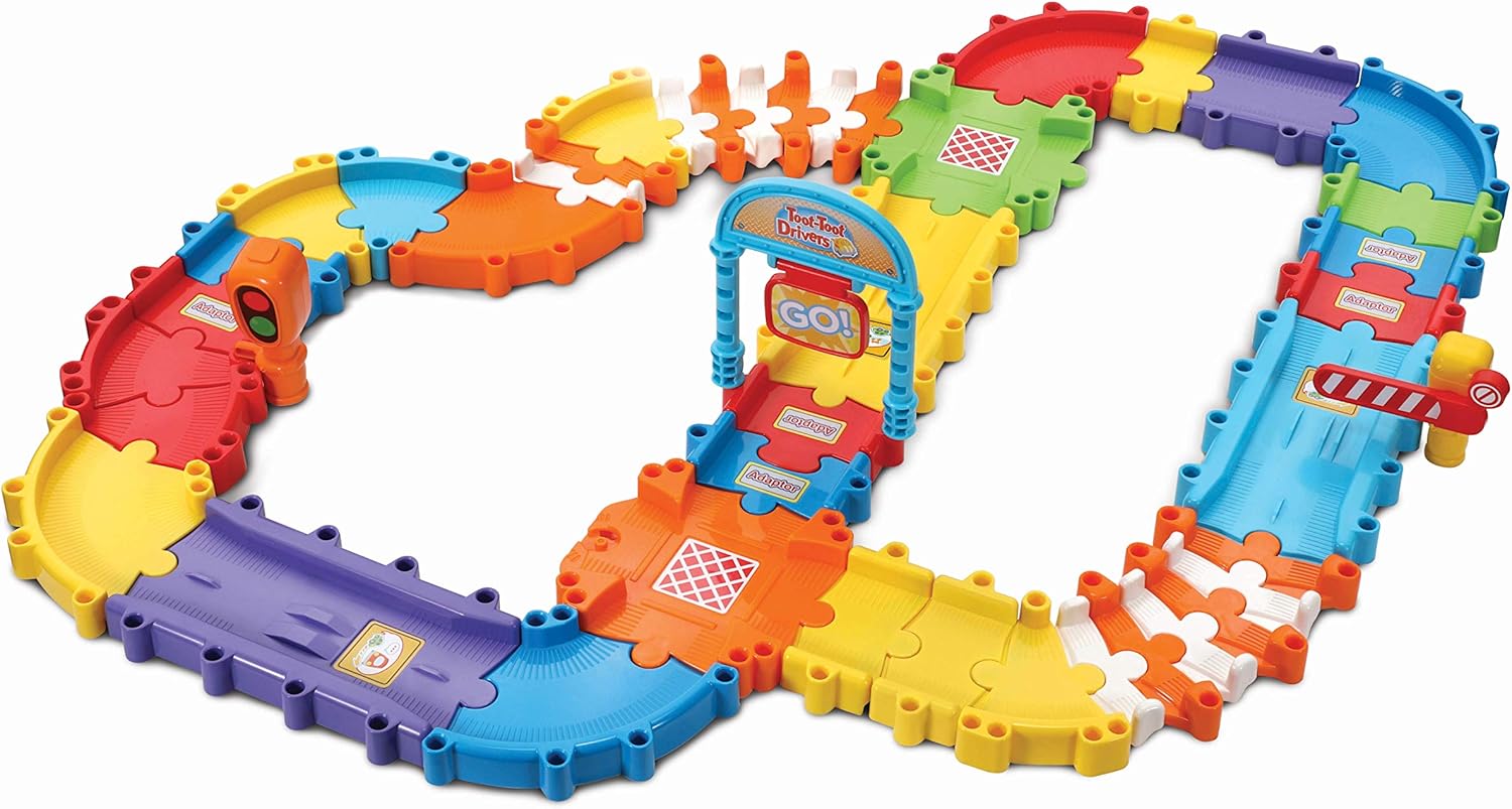 VTech Toot-Toot Drivers Track Set - 46-Piece Interactive Car Playset for Toddlers 12M+