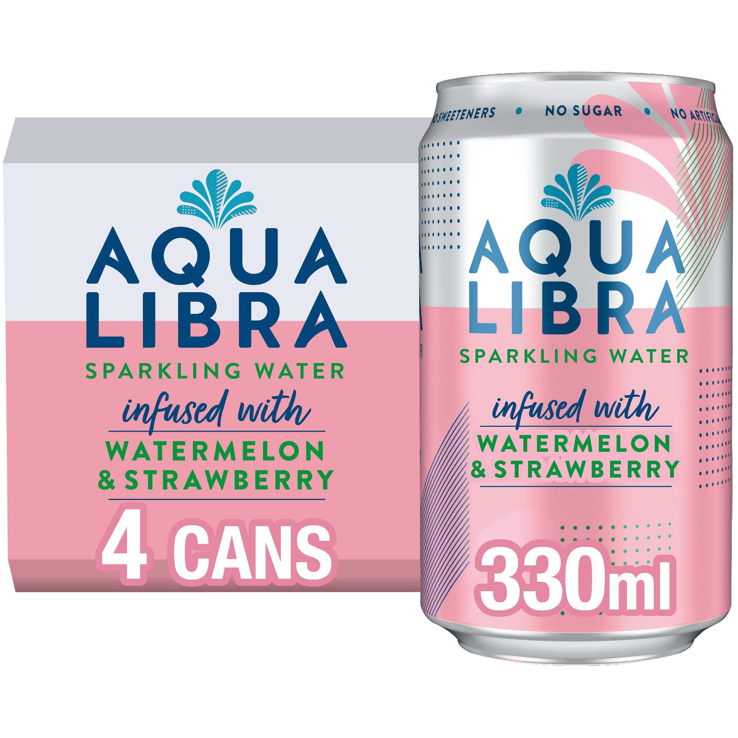 AQUA Libra - Strawberry & Watermelon Sparkling Water (330ml)