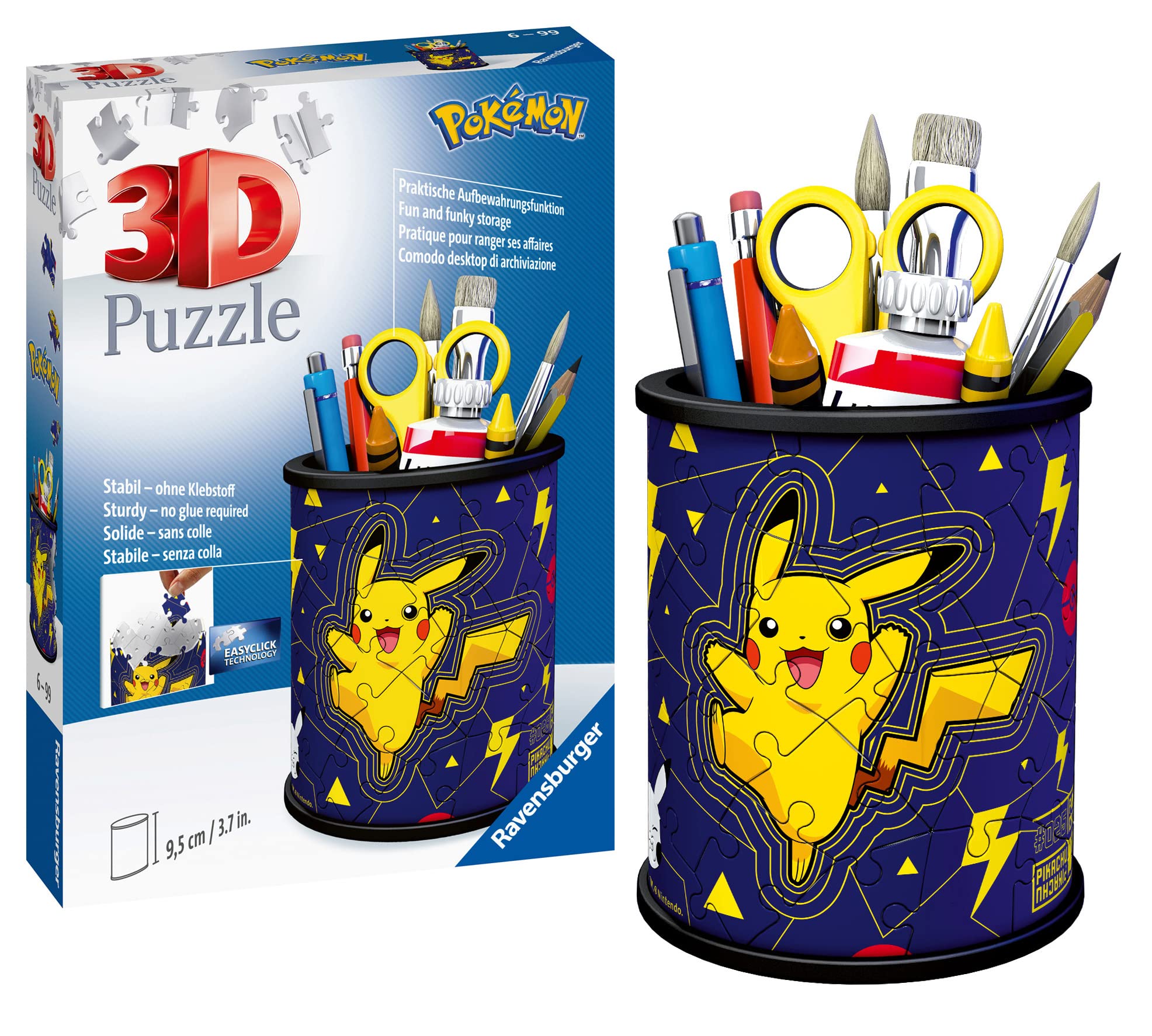 Ravensburger Pokemon 3D Jigsaw Puzzle - Pikachu Pencil Pot - 54 Pieces