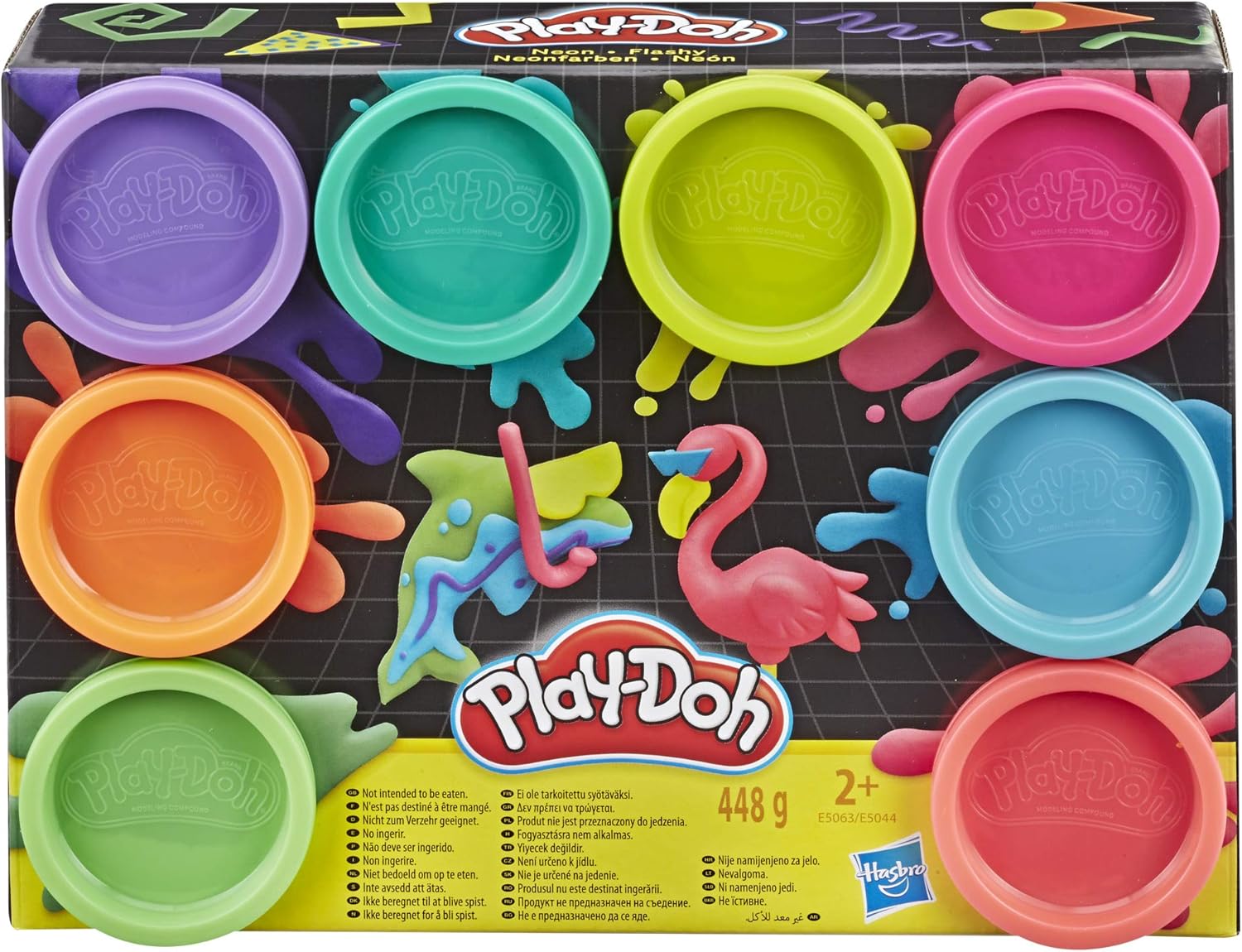 Play-Doh 8-Pack Neon Non-Toxic Modeling Compound - 8 Vibrant Colors (E5063ES1)