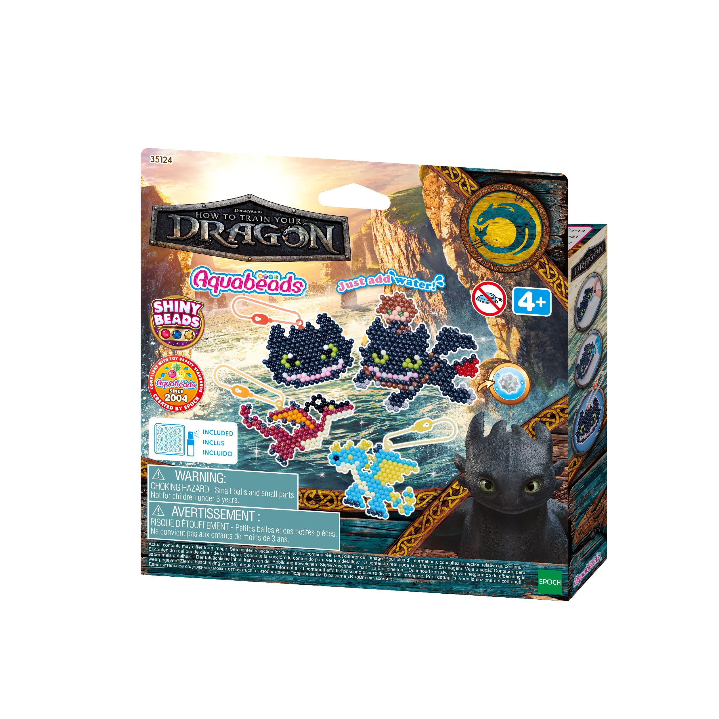 Aquabeads How to Train Your Dragon Craft Kit - 700 Beads & Keychain Accessories for Kids 4+