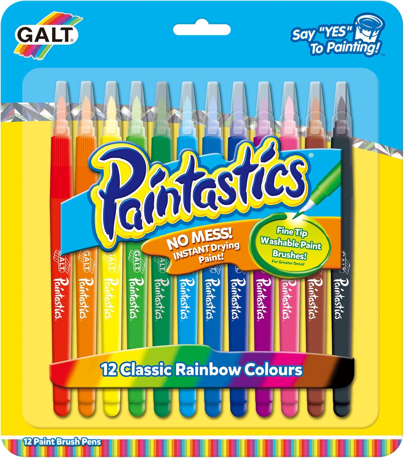 Galt Paintastics - 12 Classic Colours Mess-Free Painting Set for Kids Ages 6+