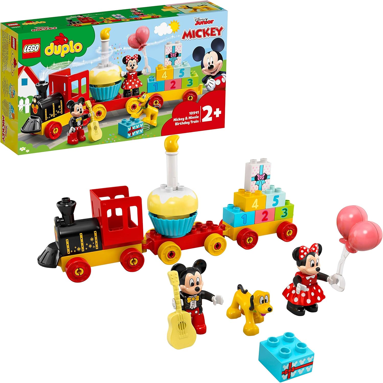 LEGO DUPLO Disney Mickey & Minnie Birthday Train Toy - Building Set for Toddlers 2+