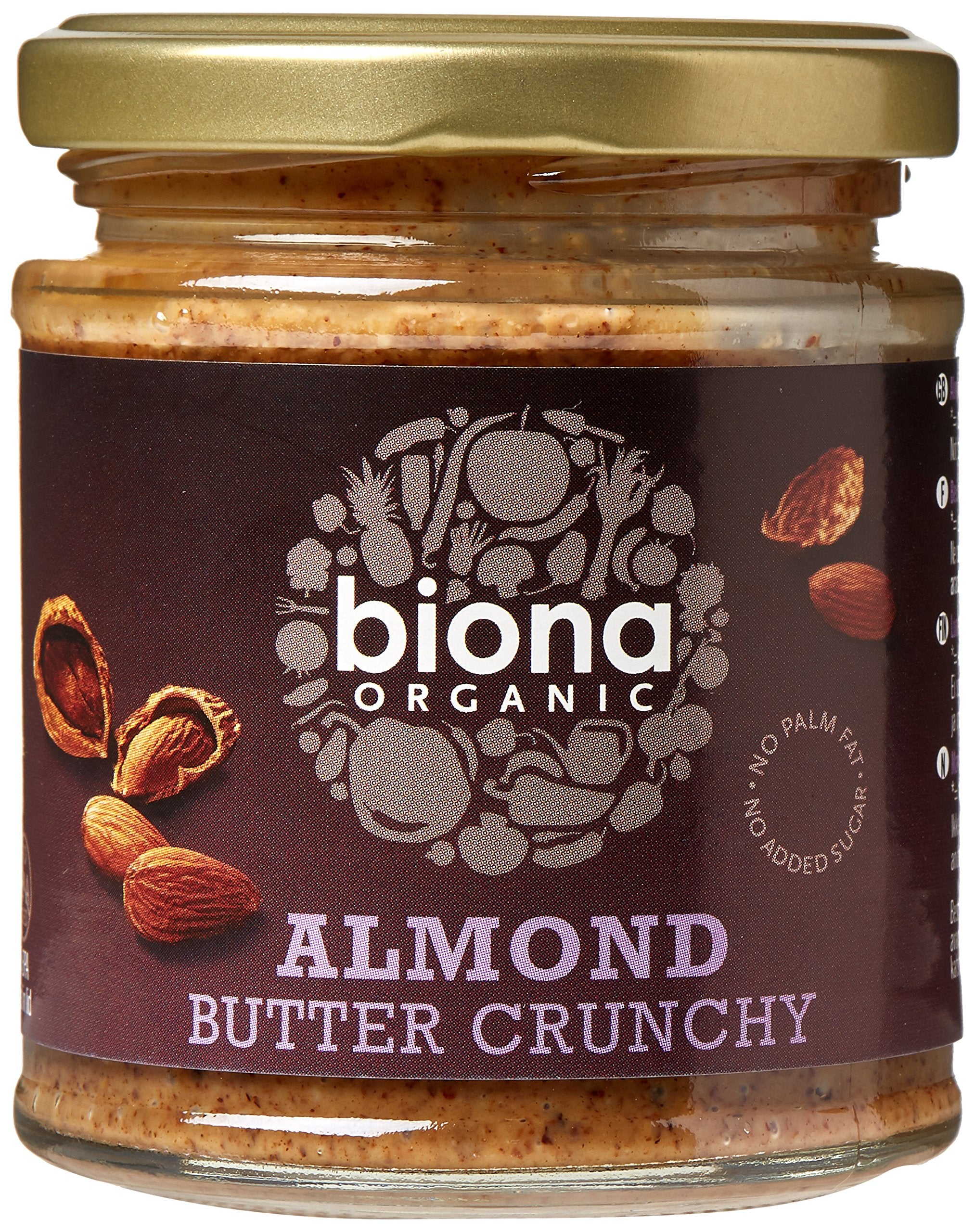 Biona Organic Crunchy Almond Butter 170g (Pack of 6)